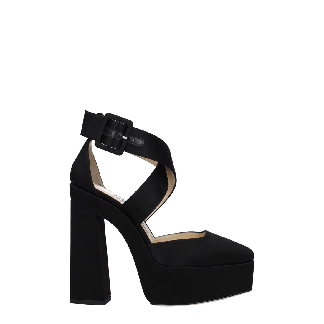Jimmy Choo Gian Women's Black Satin Sandals