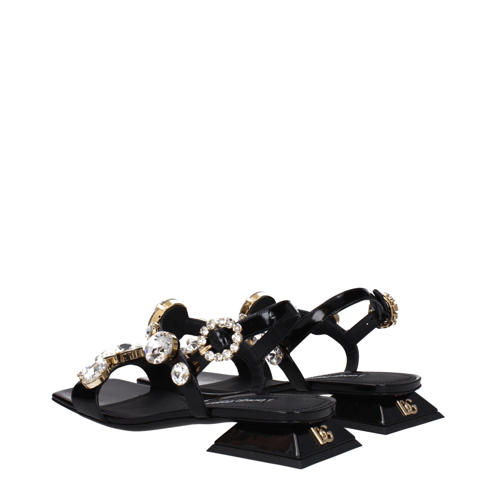 Dolce & Gabbana Black Leather Sandal