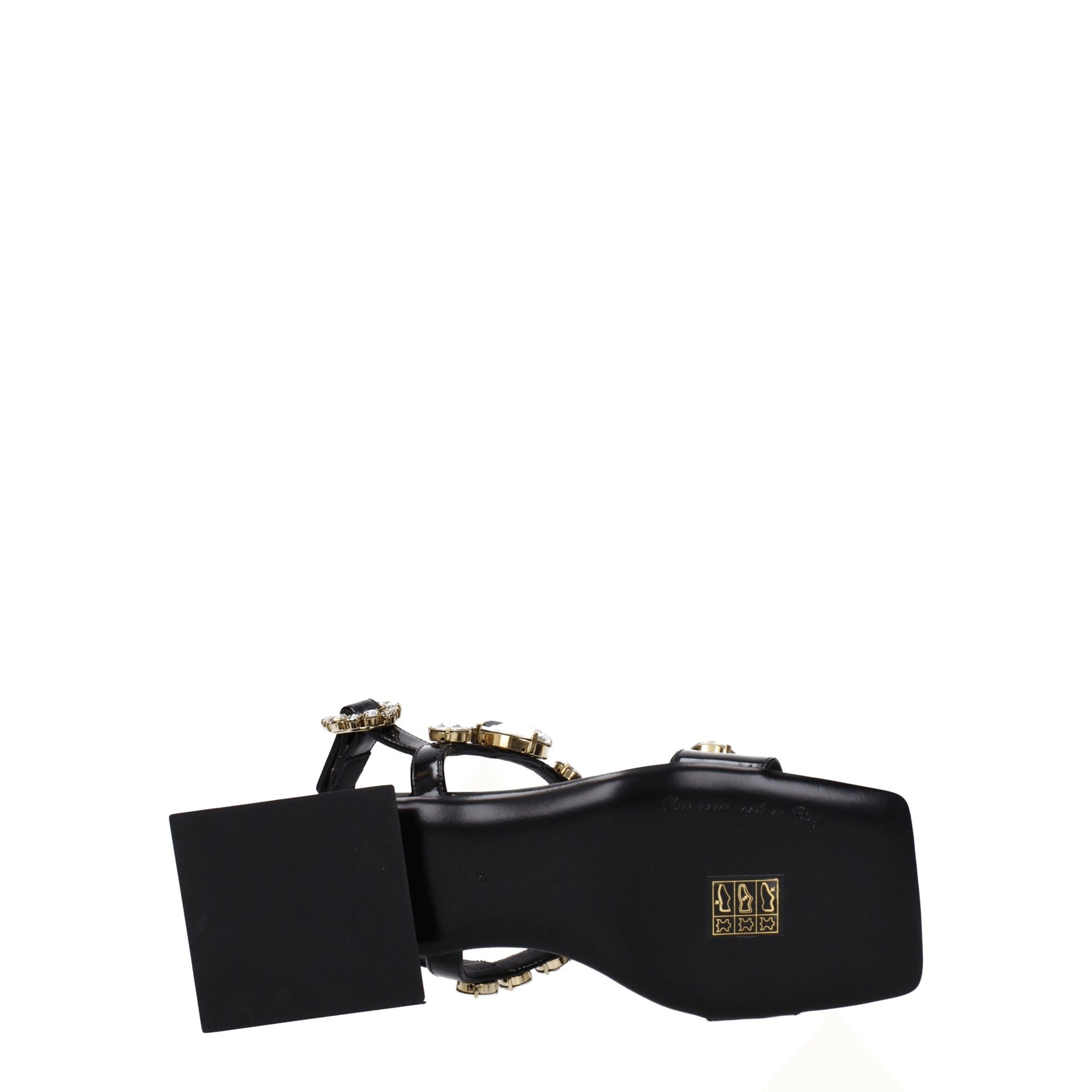 Dolce & Gabbana Black Leather Sandal
