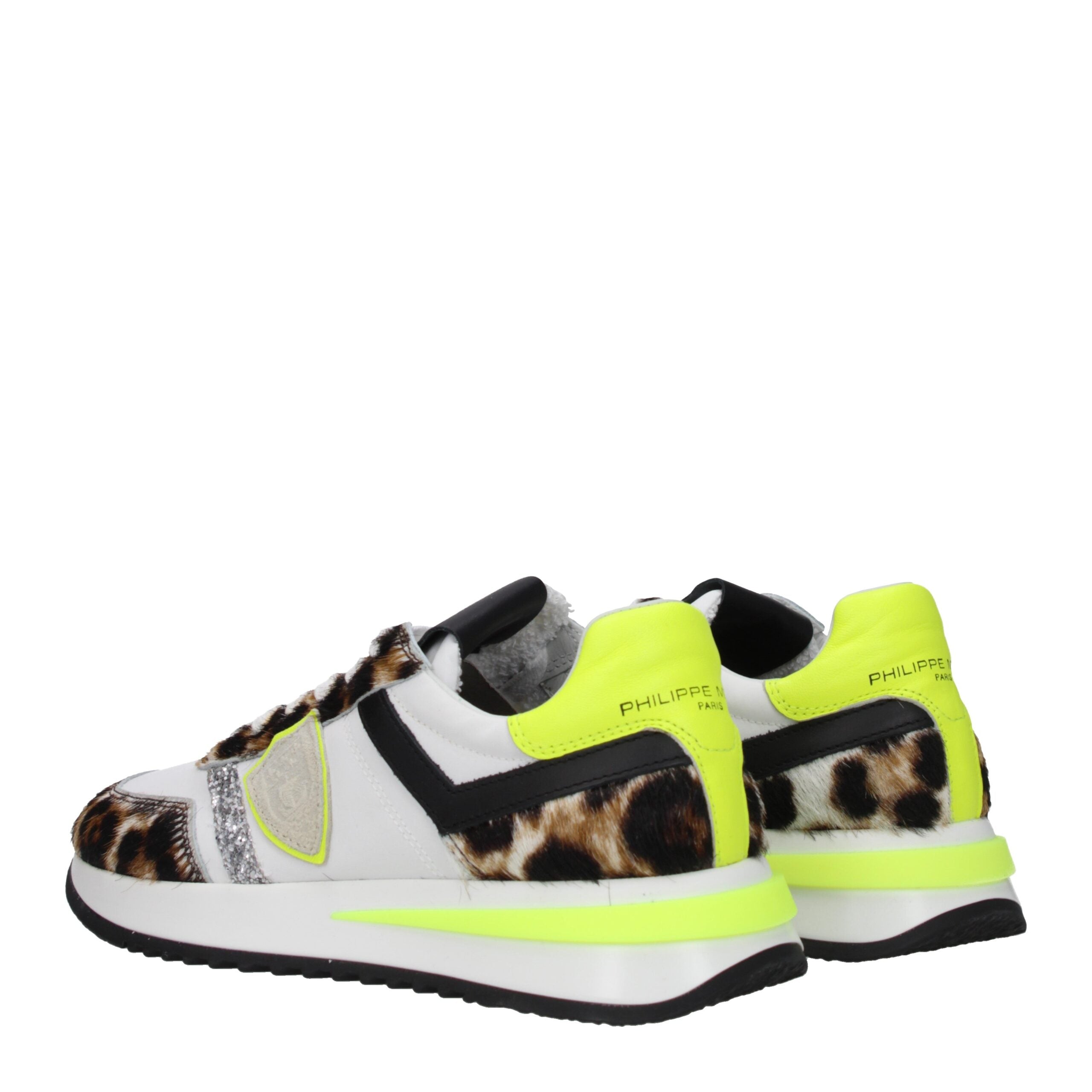 Philippe Model White Fabric Sneakers