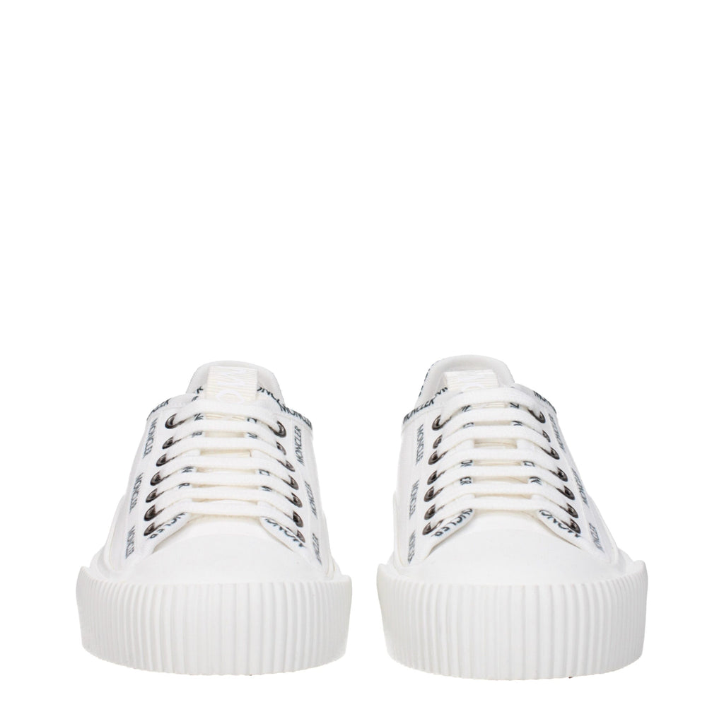 Moncler White Fabric Sneakers