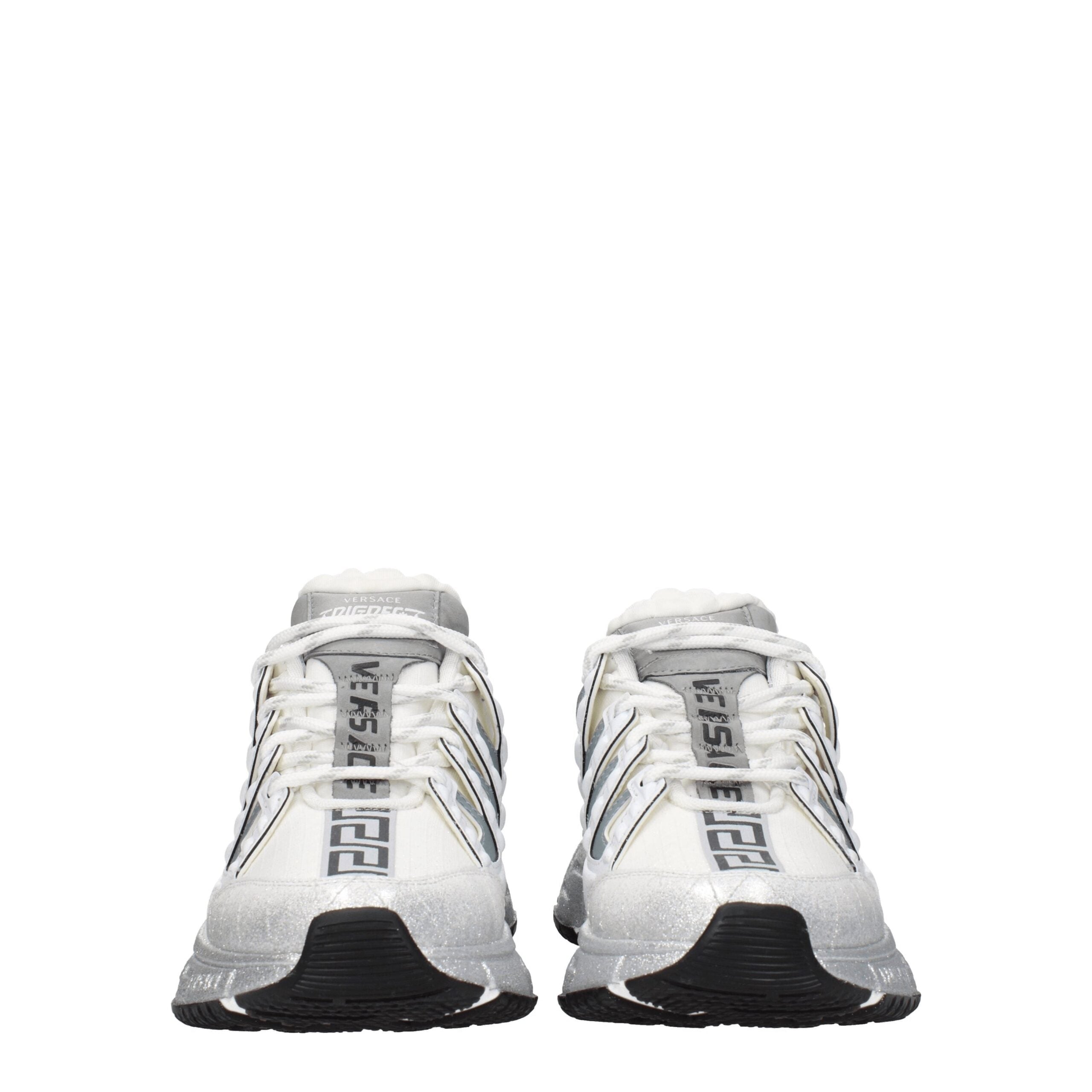 Versace White Fabric Sneakers