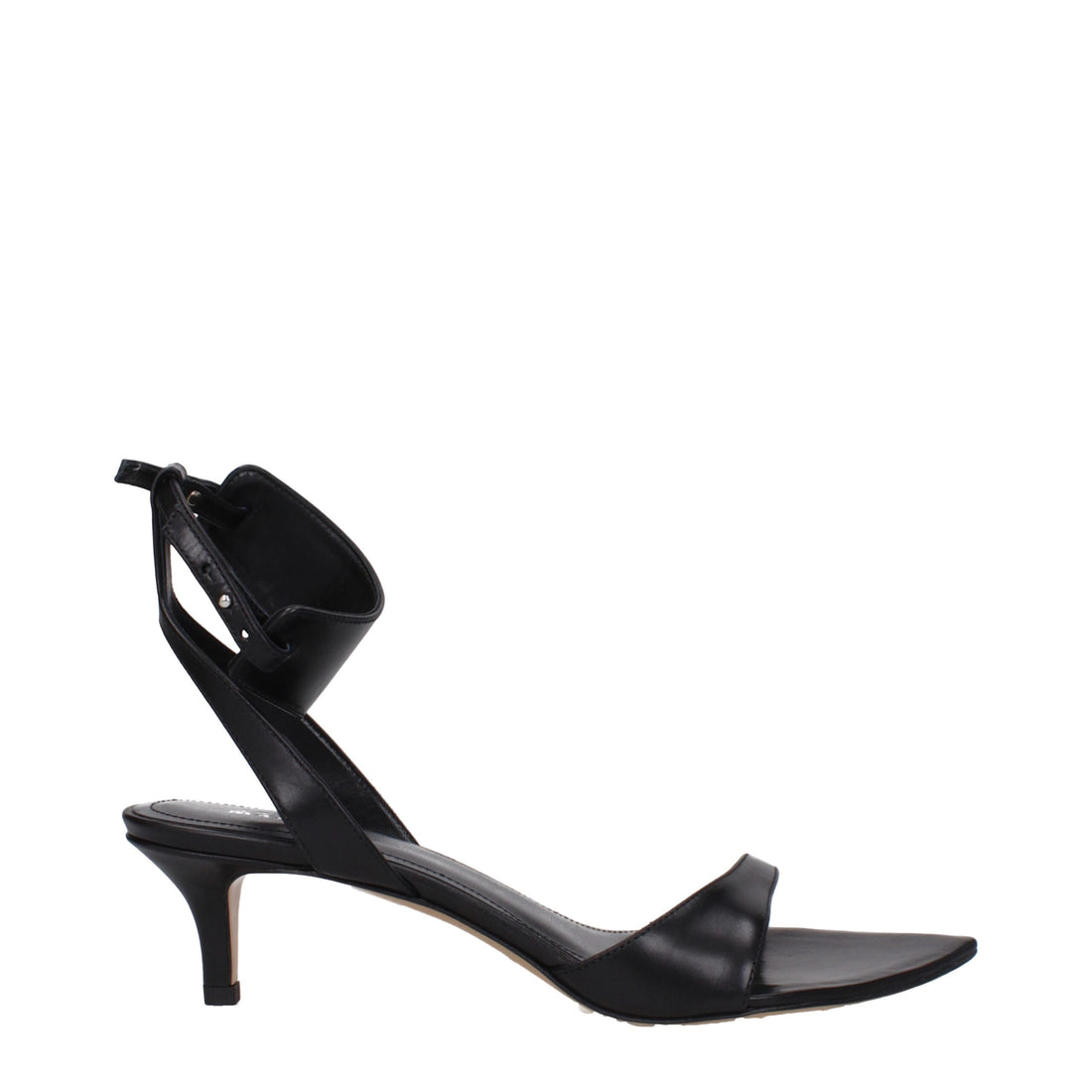 Isabel Marant Black Leather Flat Sandals