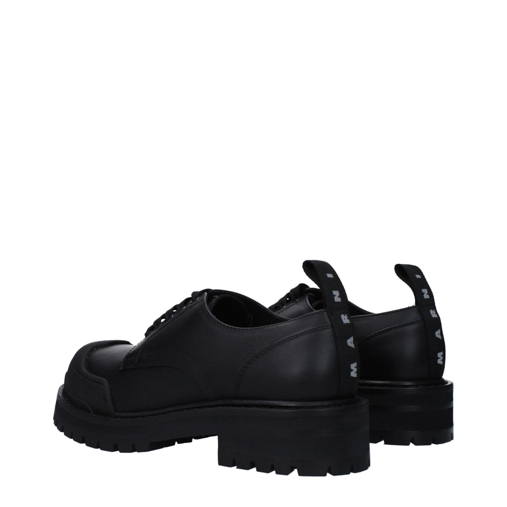 Marni Black Leather Sneakers
