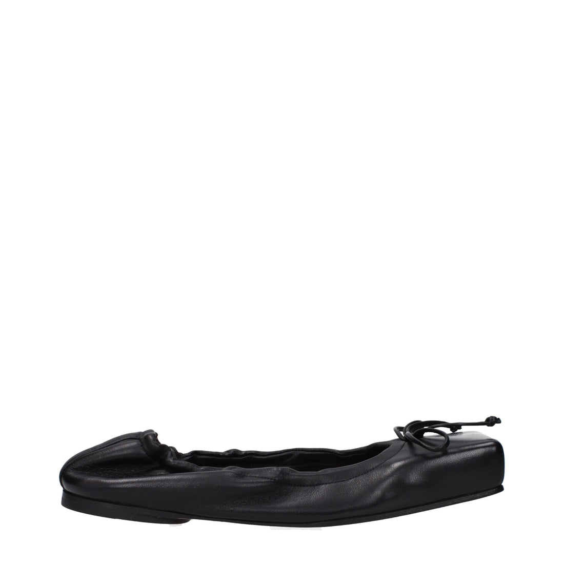 Jacquemus Black Leather Ballet Flats