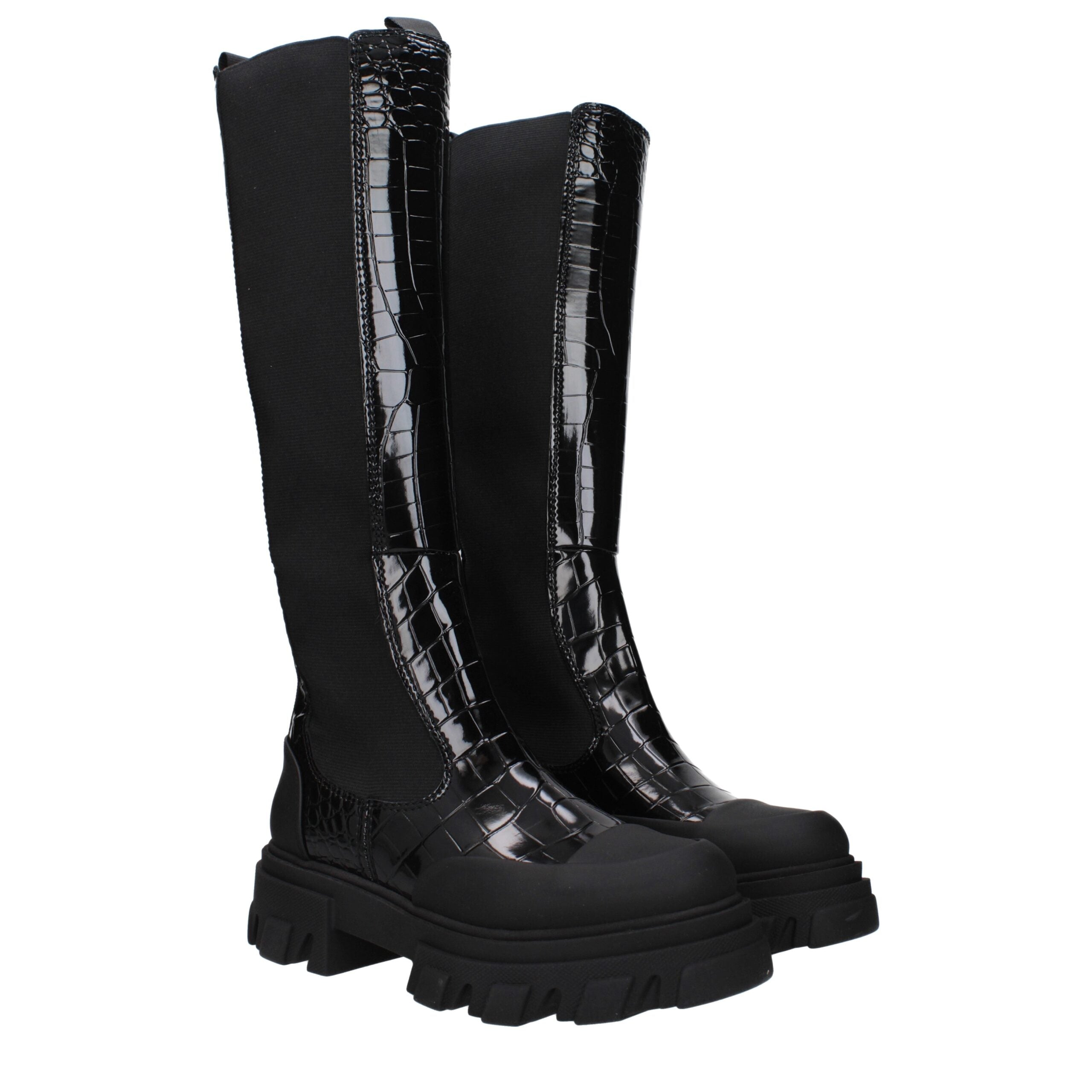 Ganni Black Leather Boot