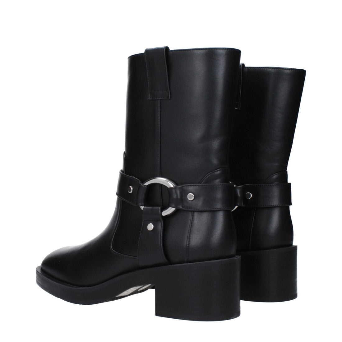 Stuart Weitzman Black Leather Ankle Boots