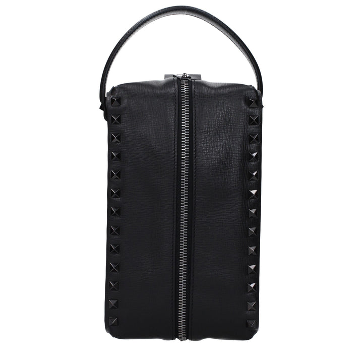 Valentino Garavani Black Leather Clutch Bag