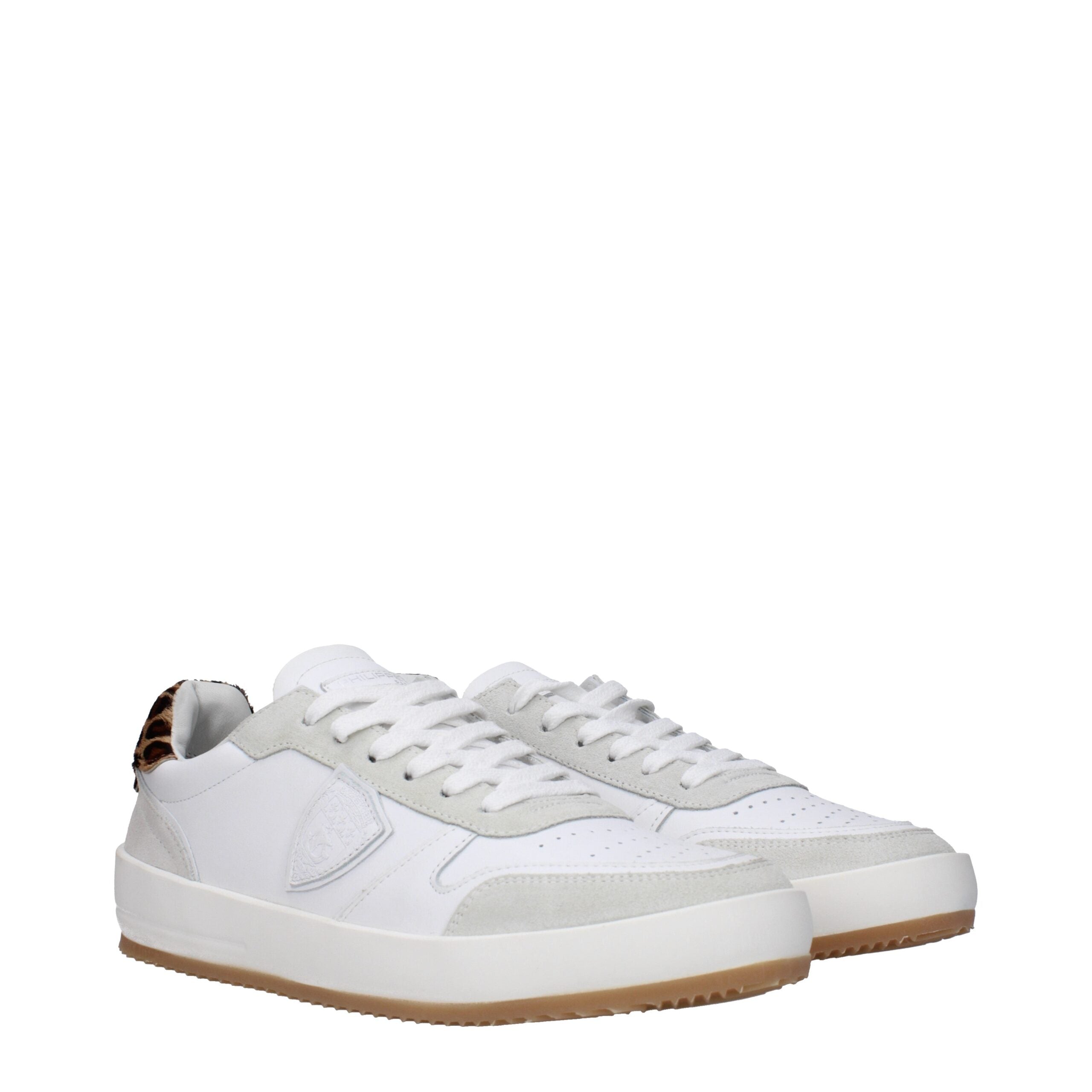 Philippe Model White Leather Sneakers