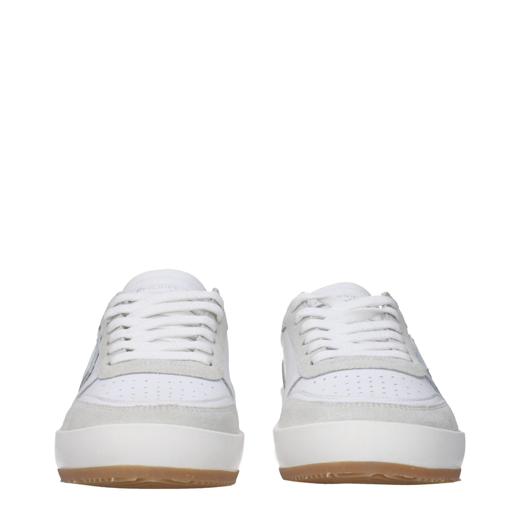 Philippe Model White Leather Sneakers
