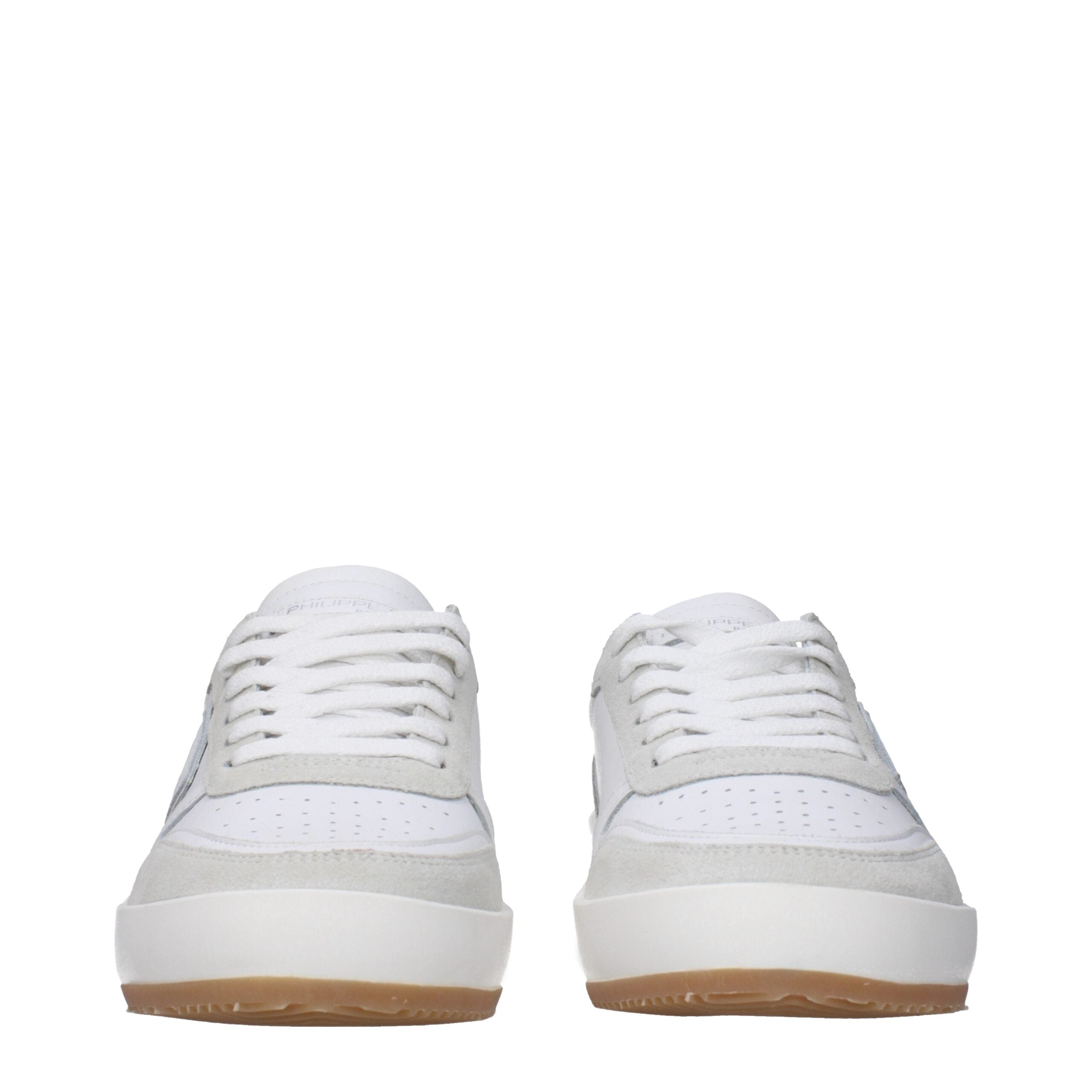 Philippe Model White Leather Sneakers