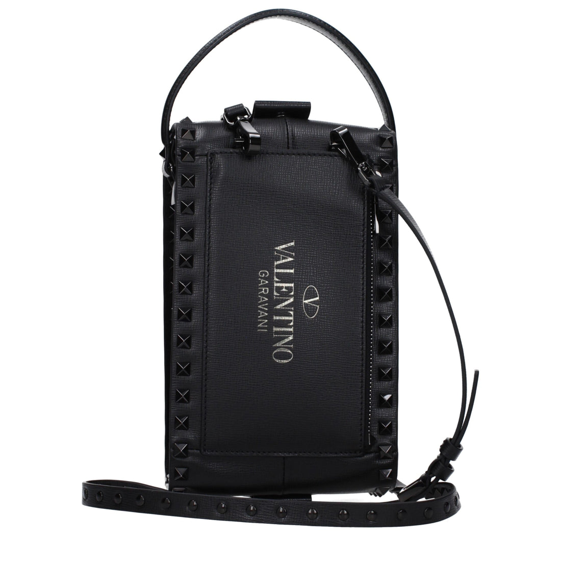 Valentino Garavani Black Leather Clutch Bag