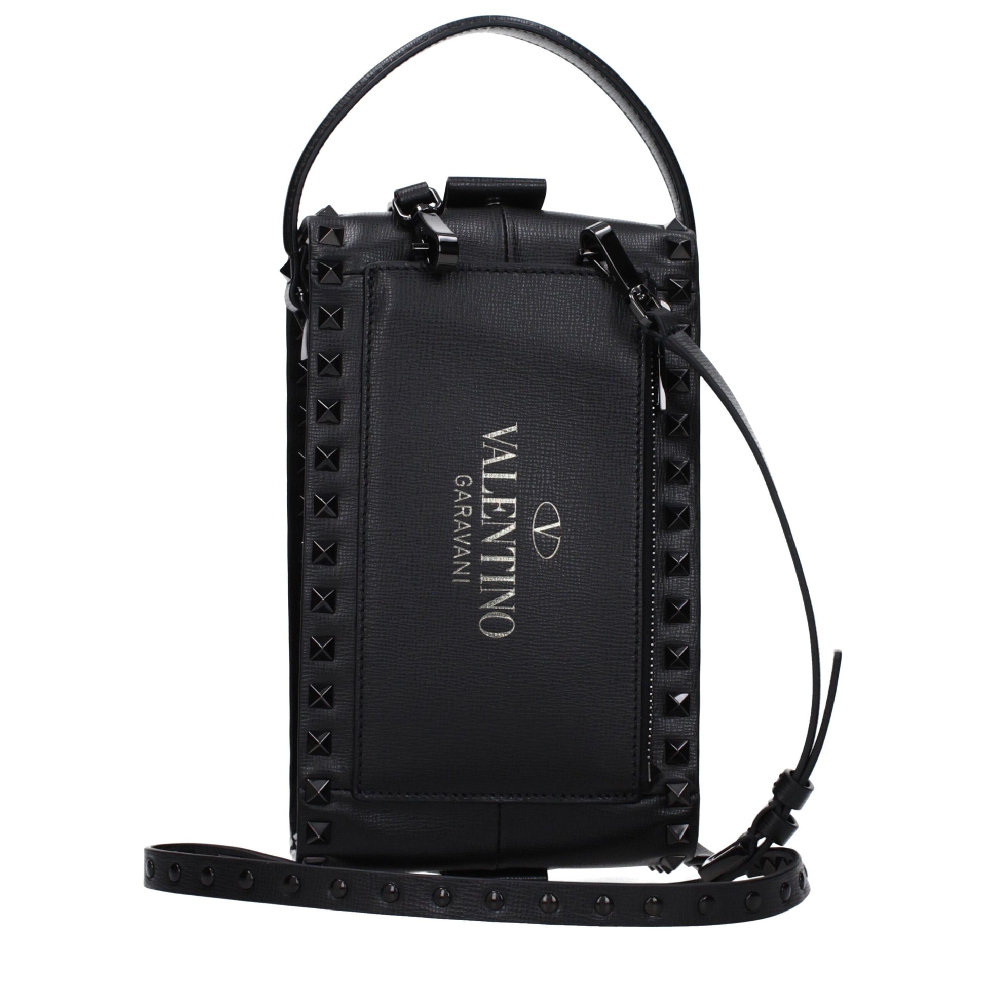 Valentino Garavani – Schwarze Clutch aus Leder
