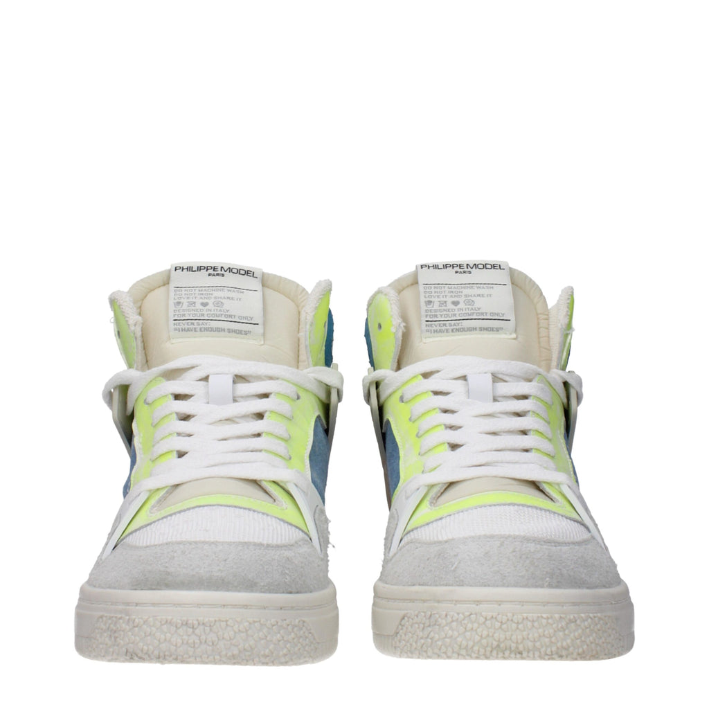 Philippe Model White Fabric Sneakers