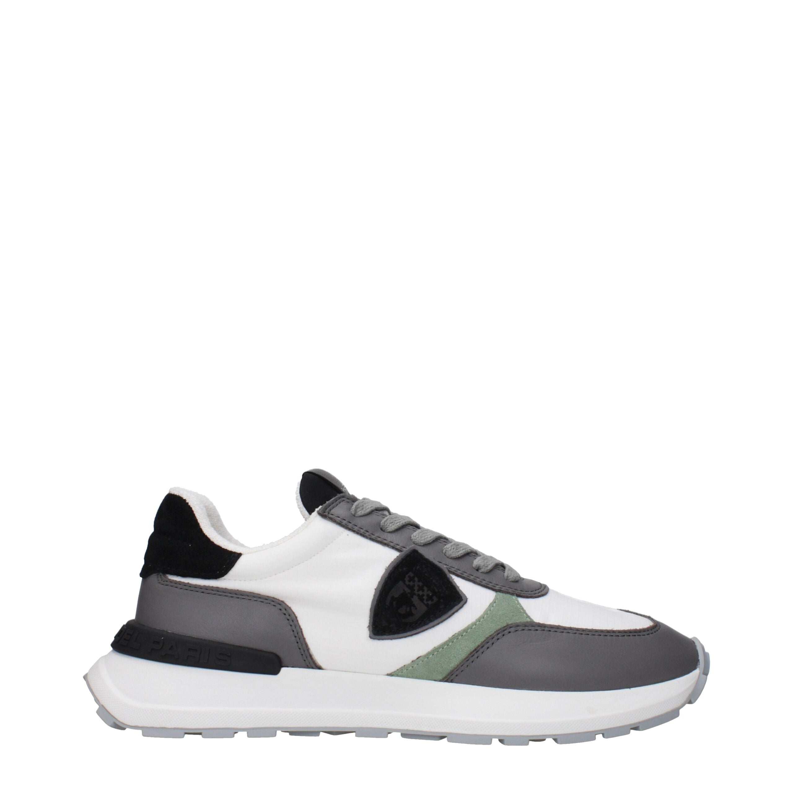 Philippe Model White Fabric Sneakers
