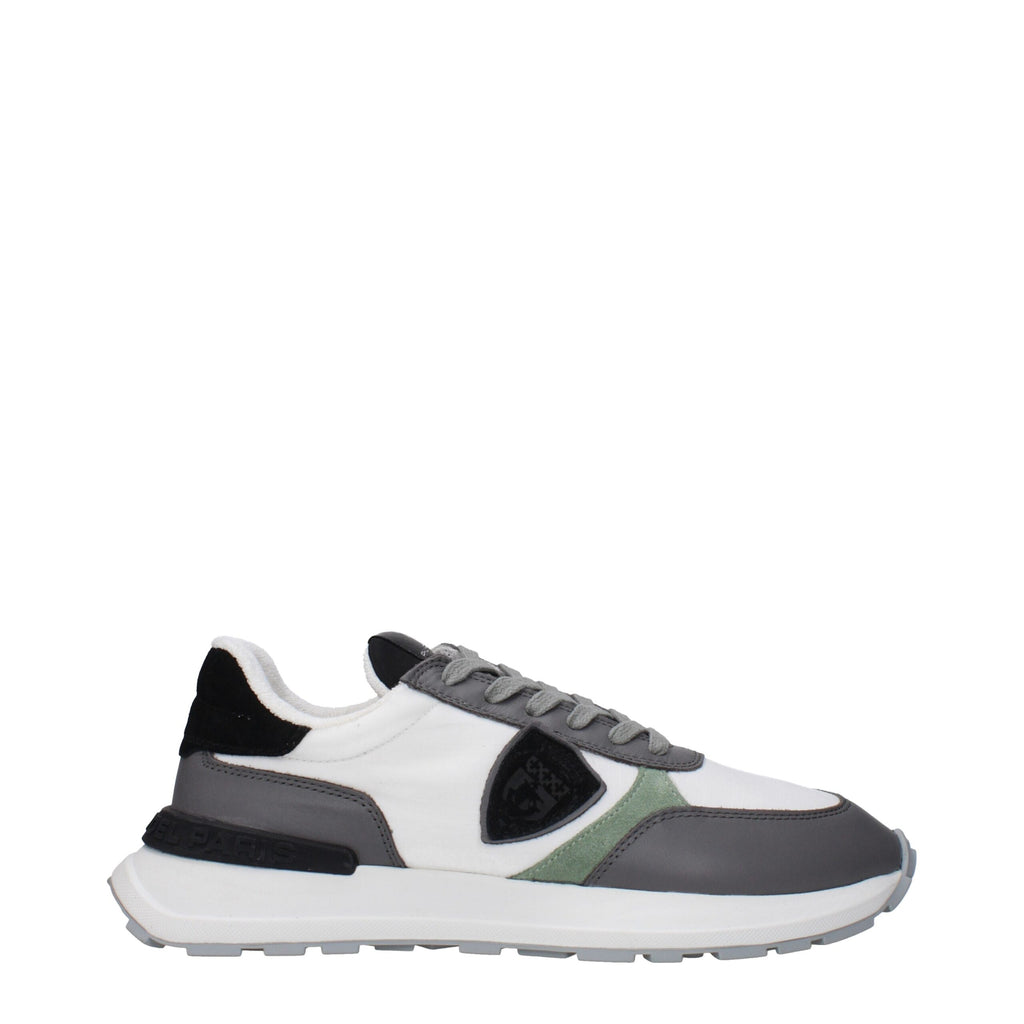 Philippe Model White Fabric Sneakers