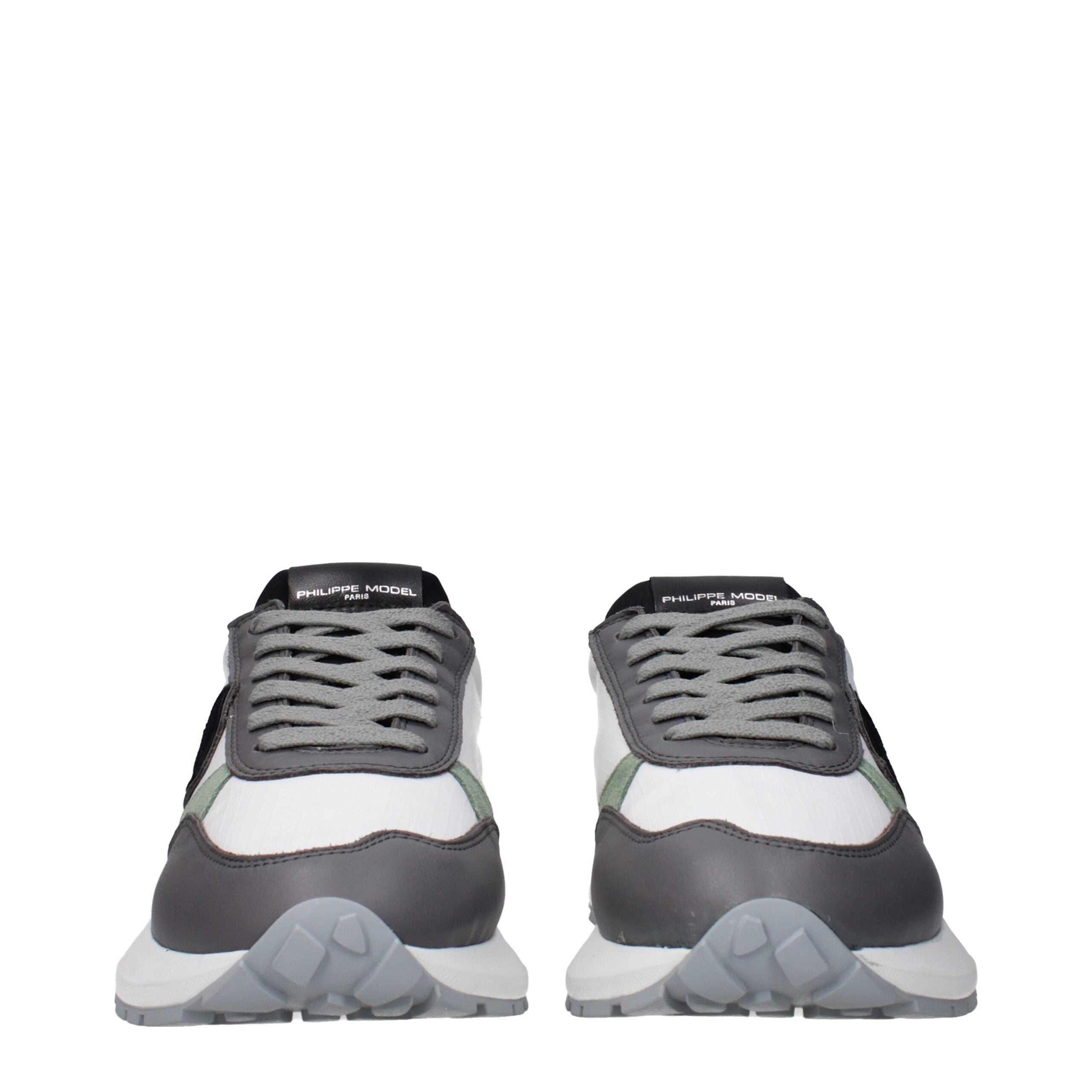 Philippe Model White Fabric Sneakers