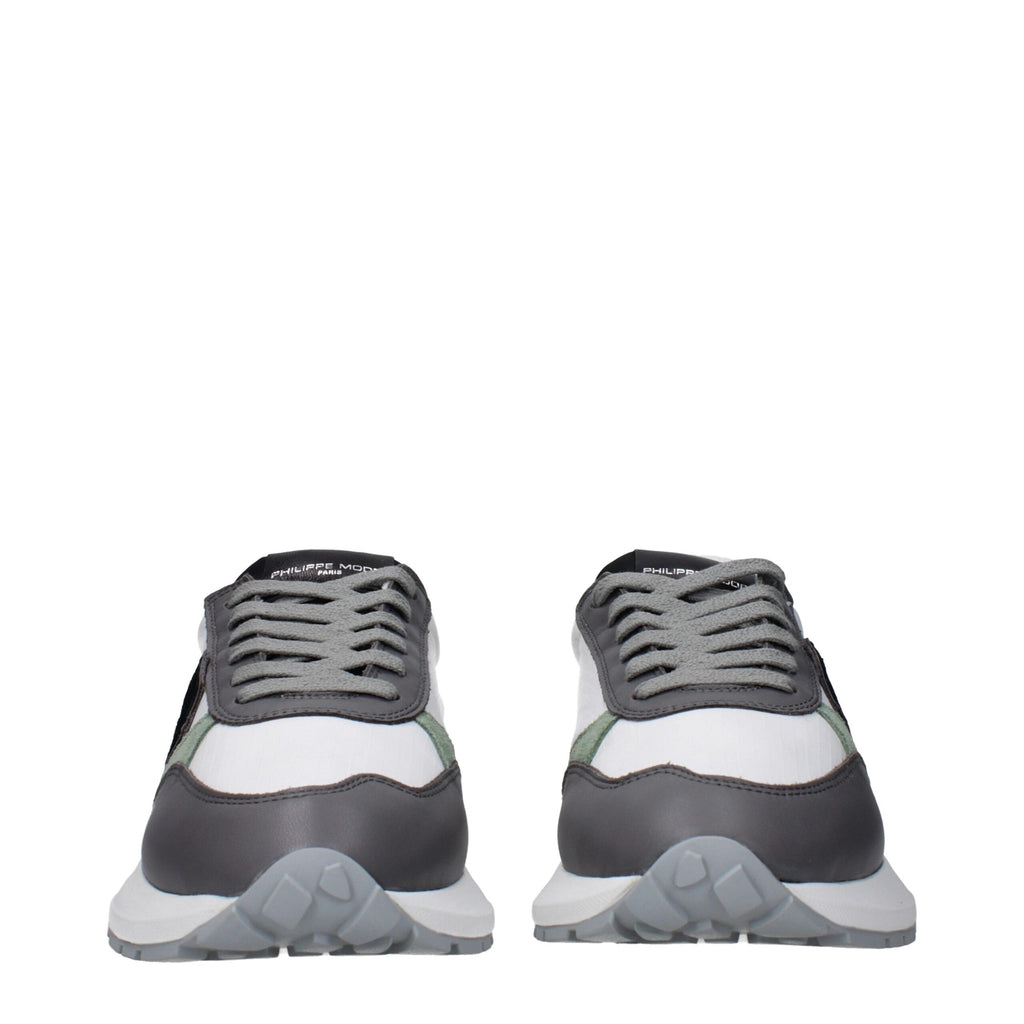 Philippe Model White Fabric Sneakers