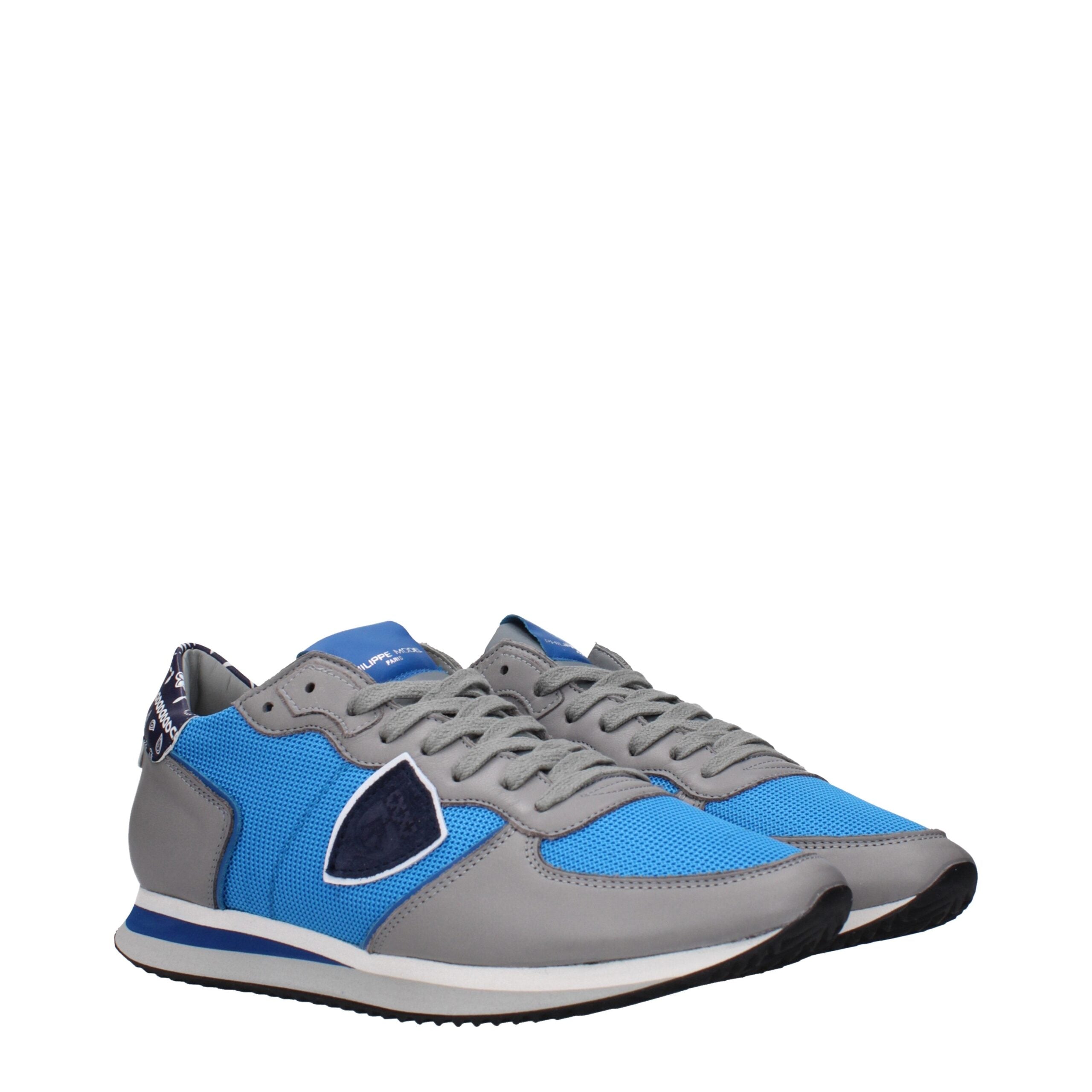 Philippe Model Blue Fabric Sneakers