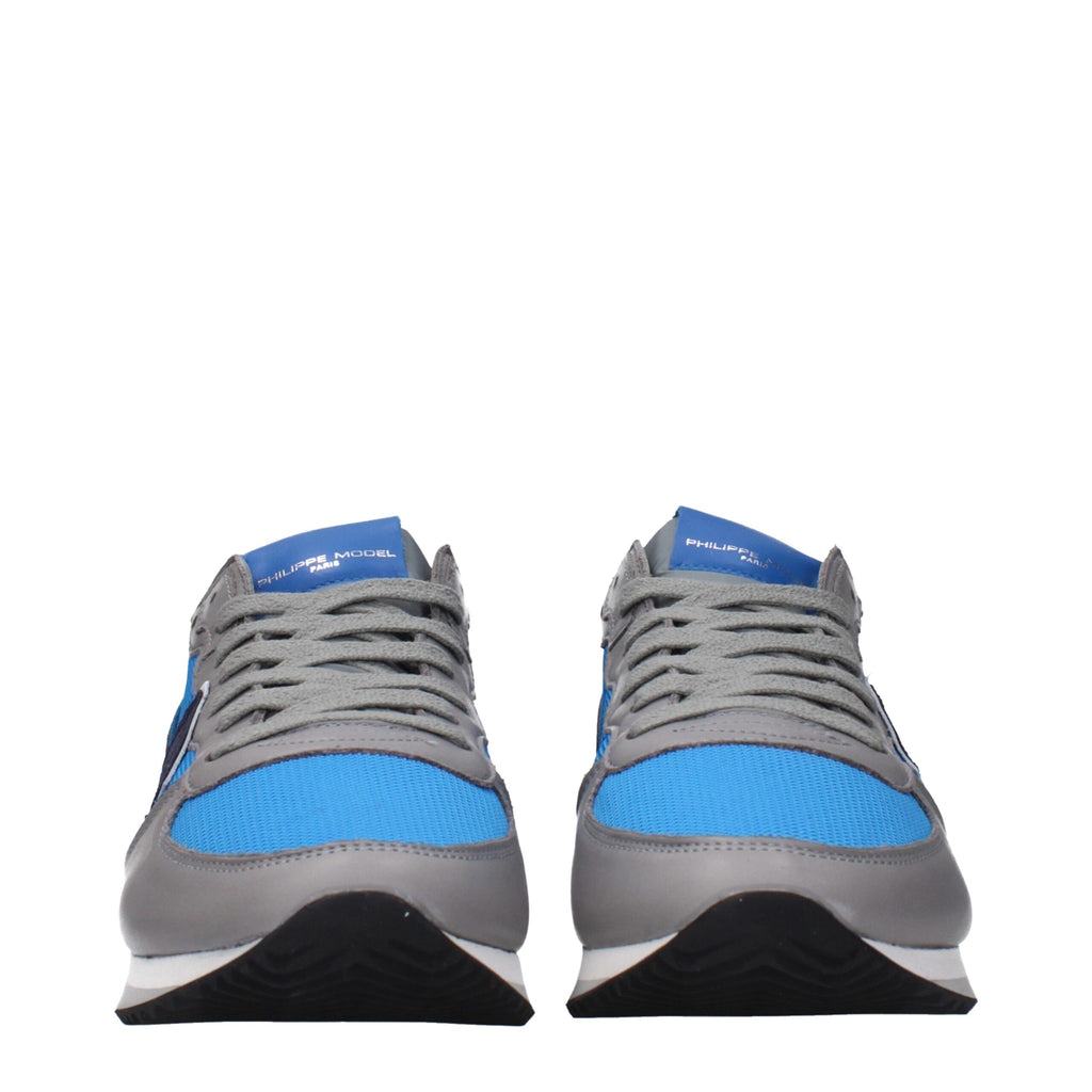 Philippe Model Blue Fabric Sneakers