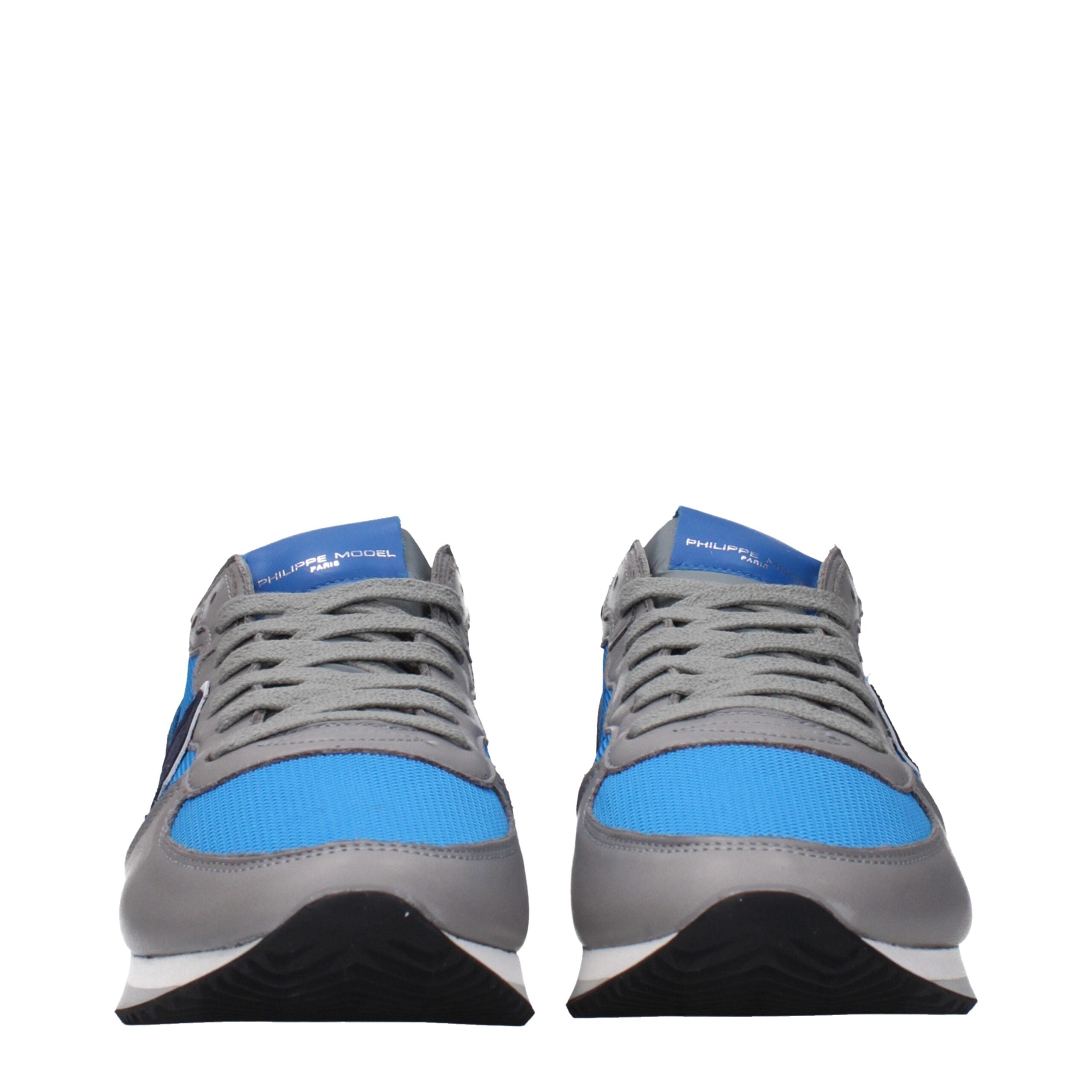 Philippe Model Blue Fabric Sneakers