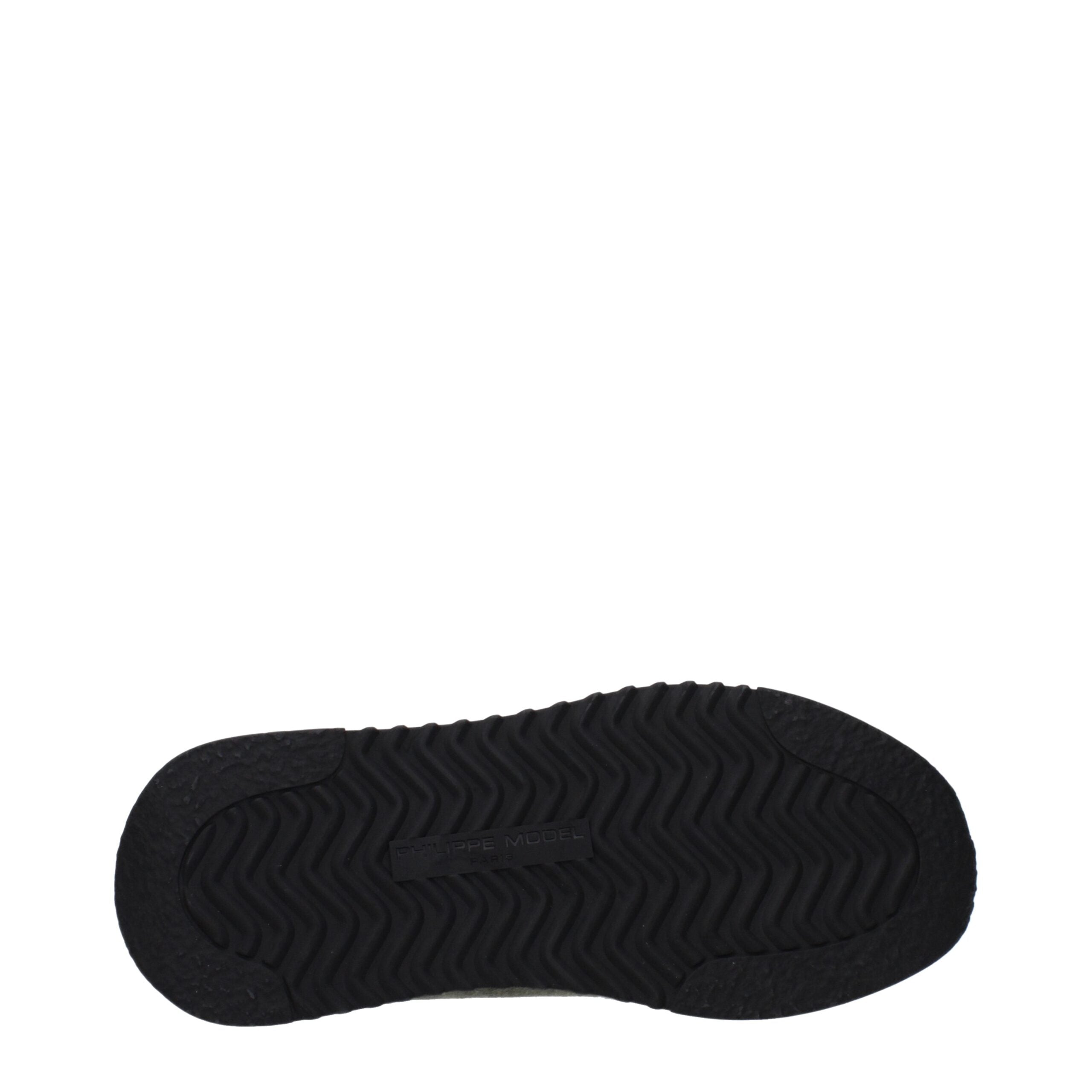 Philippe Model Green Leather Sneakers