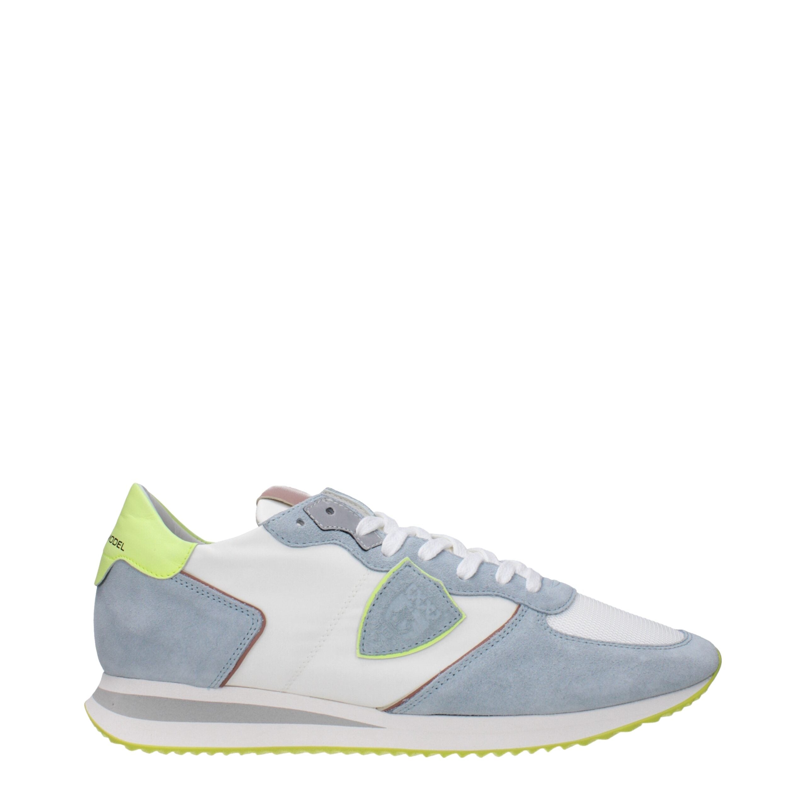 Philippe Model White Fabric Sneakers