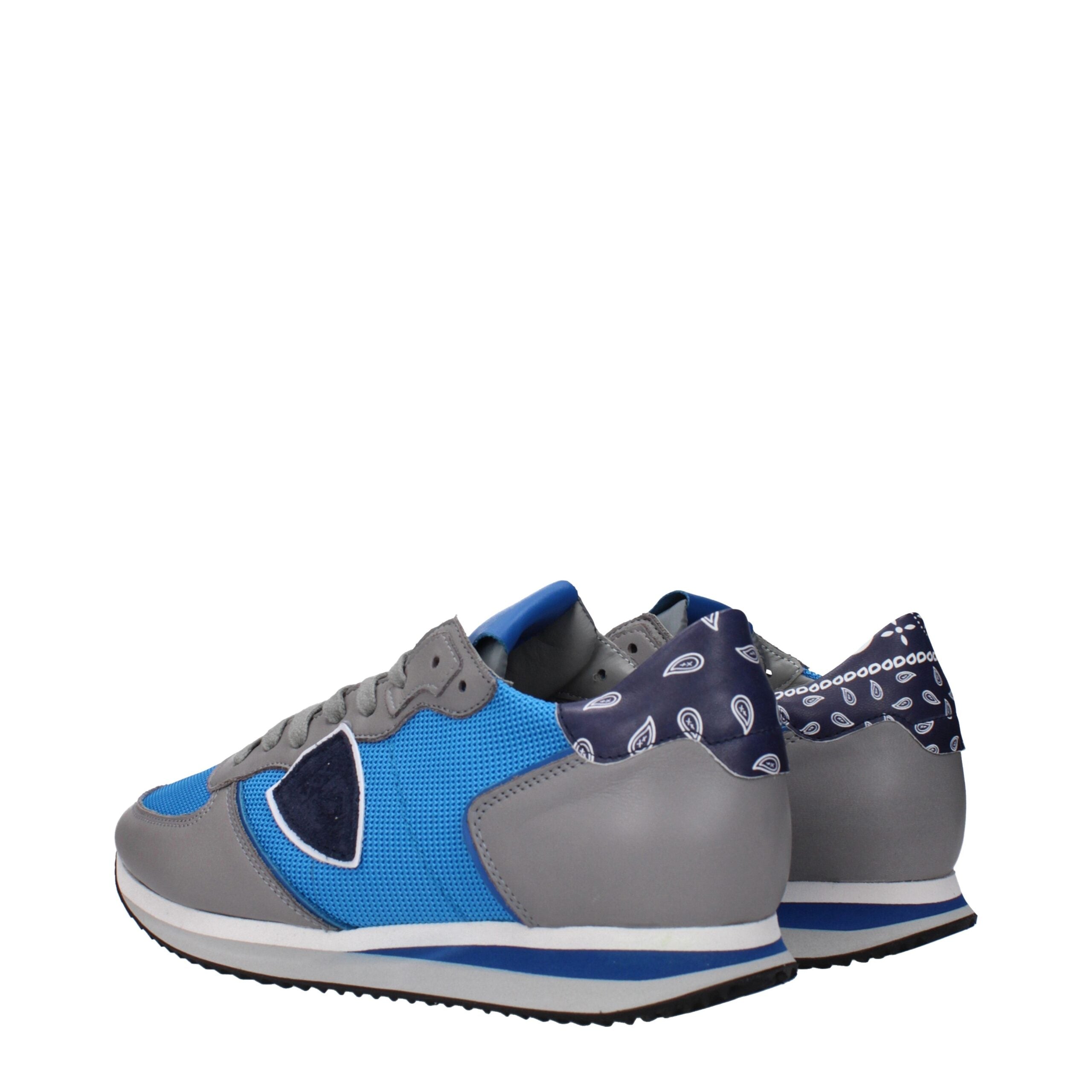 Philippe Model Blue Fabric Sneakers
