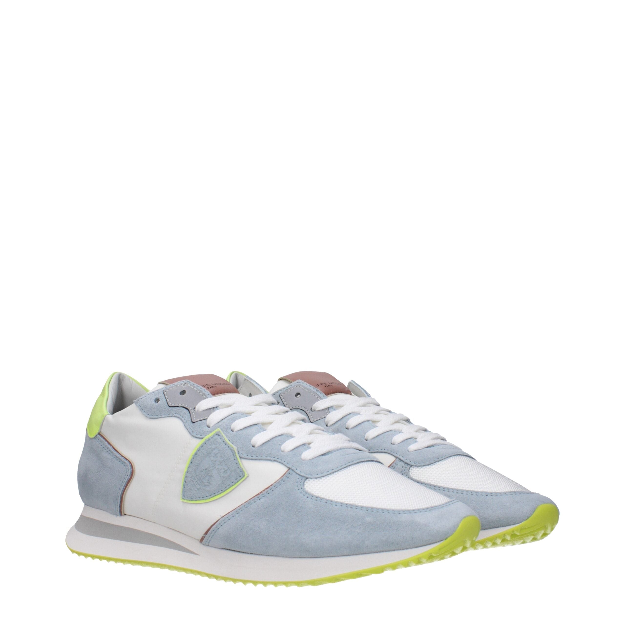 Philippe Model White Fabric Sneakers