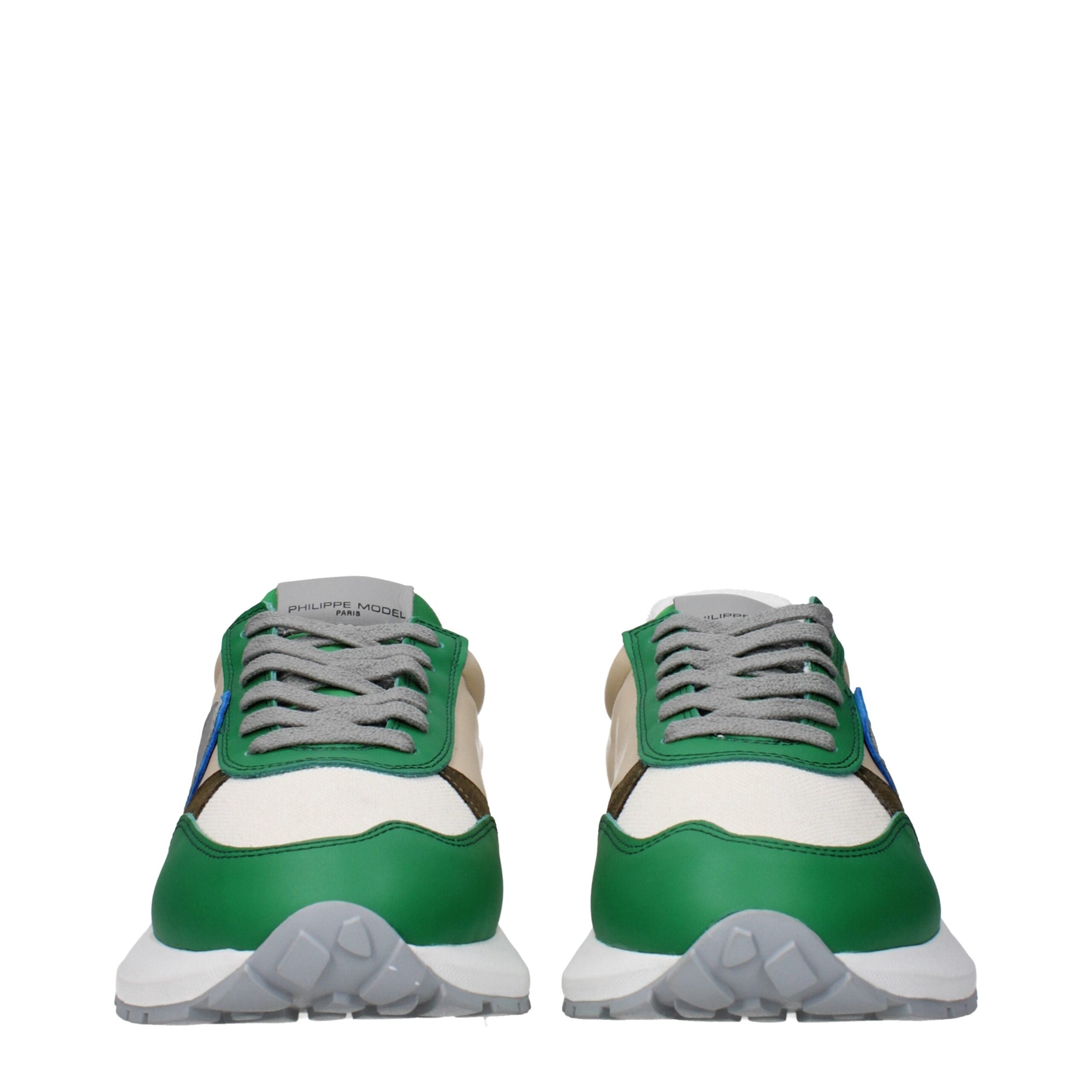 Philippe Model Green Fabric Sneakers