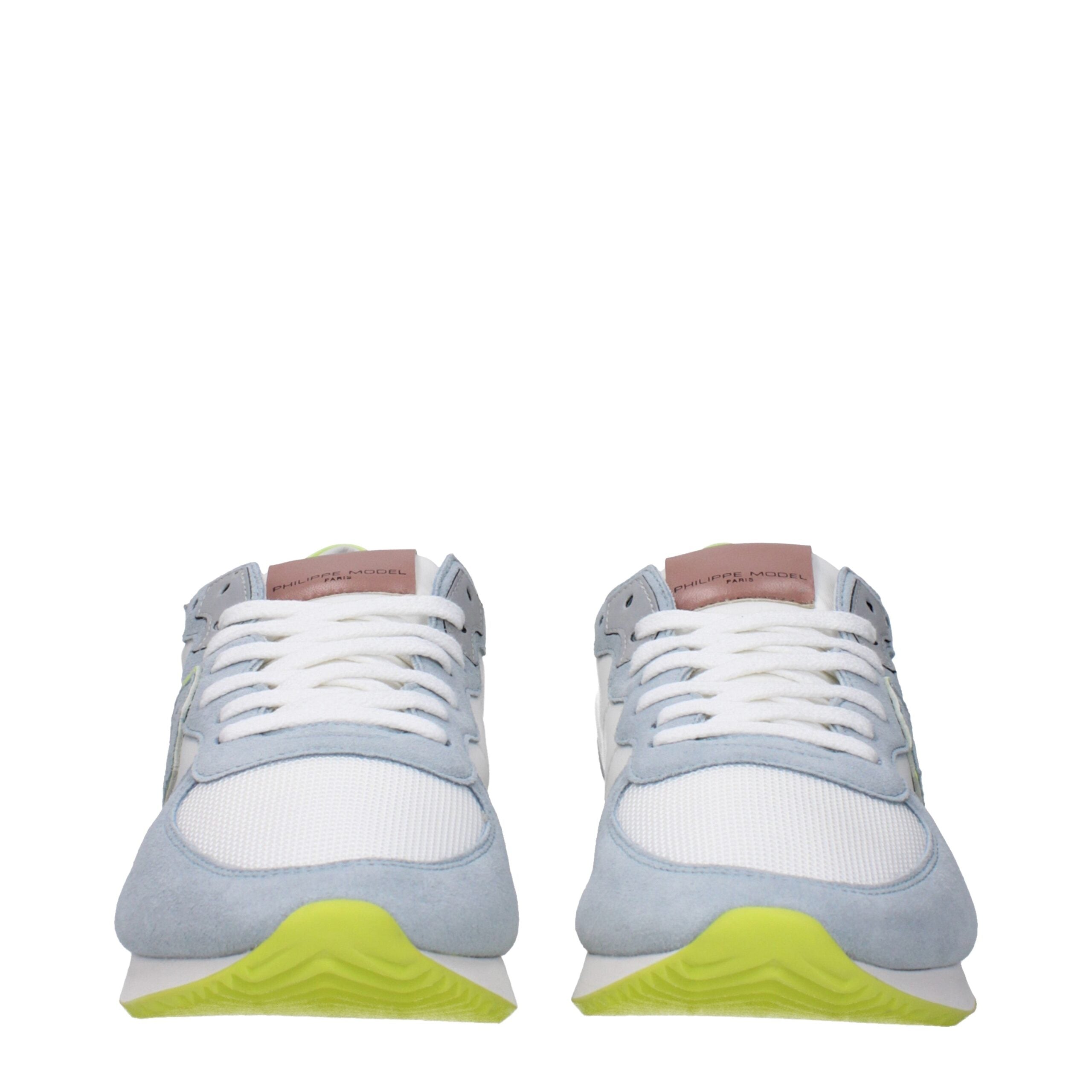 Philippe Model White Fabric Sneakers