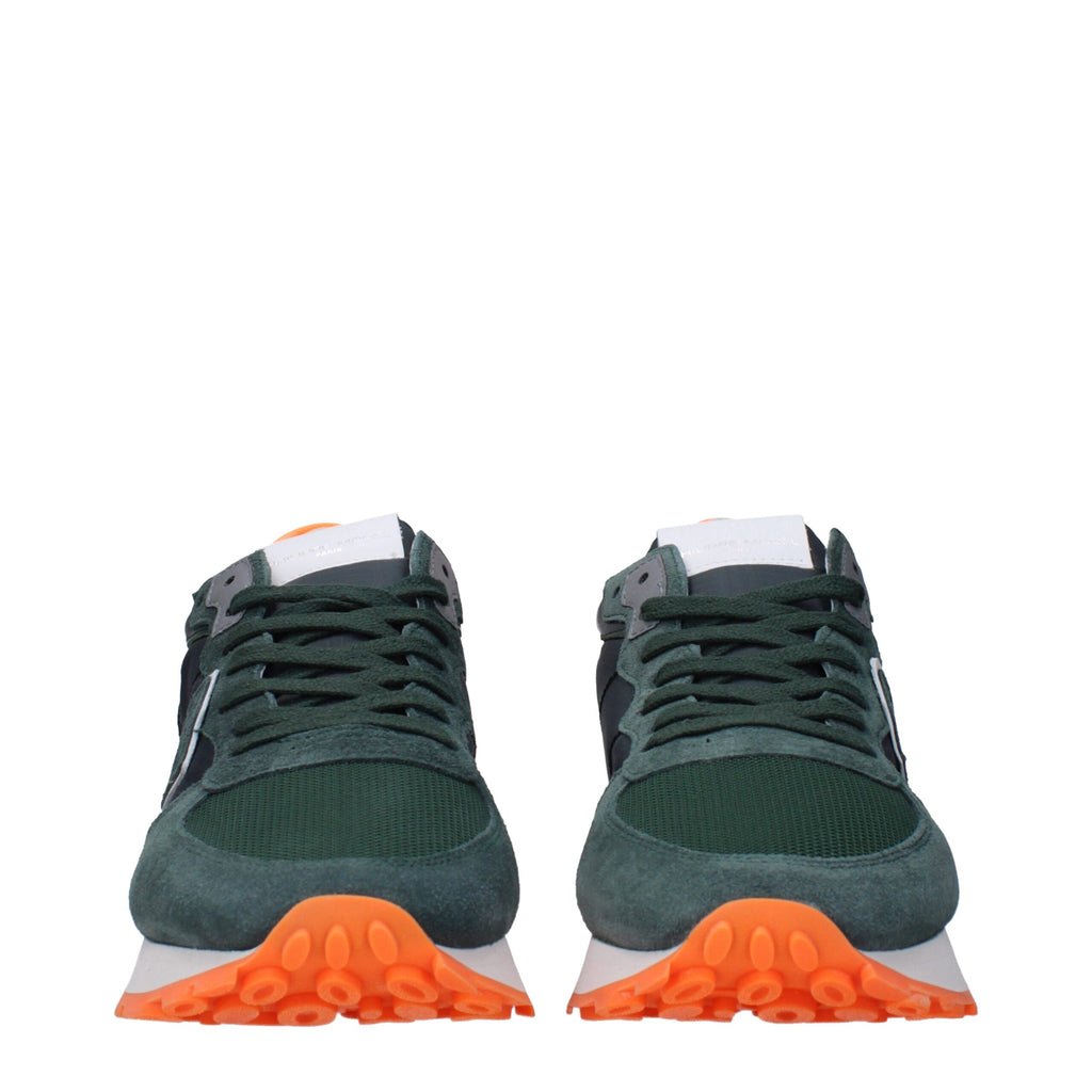 Philippe Model Green Fabric Sneakers