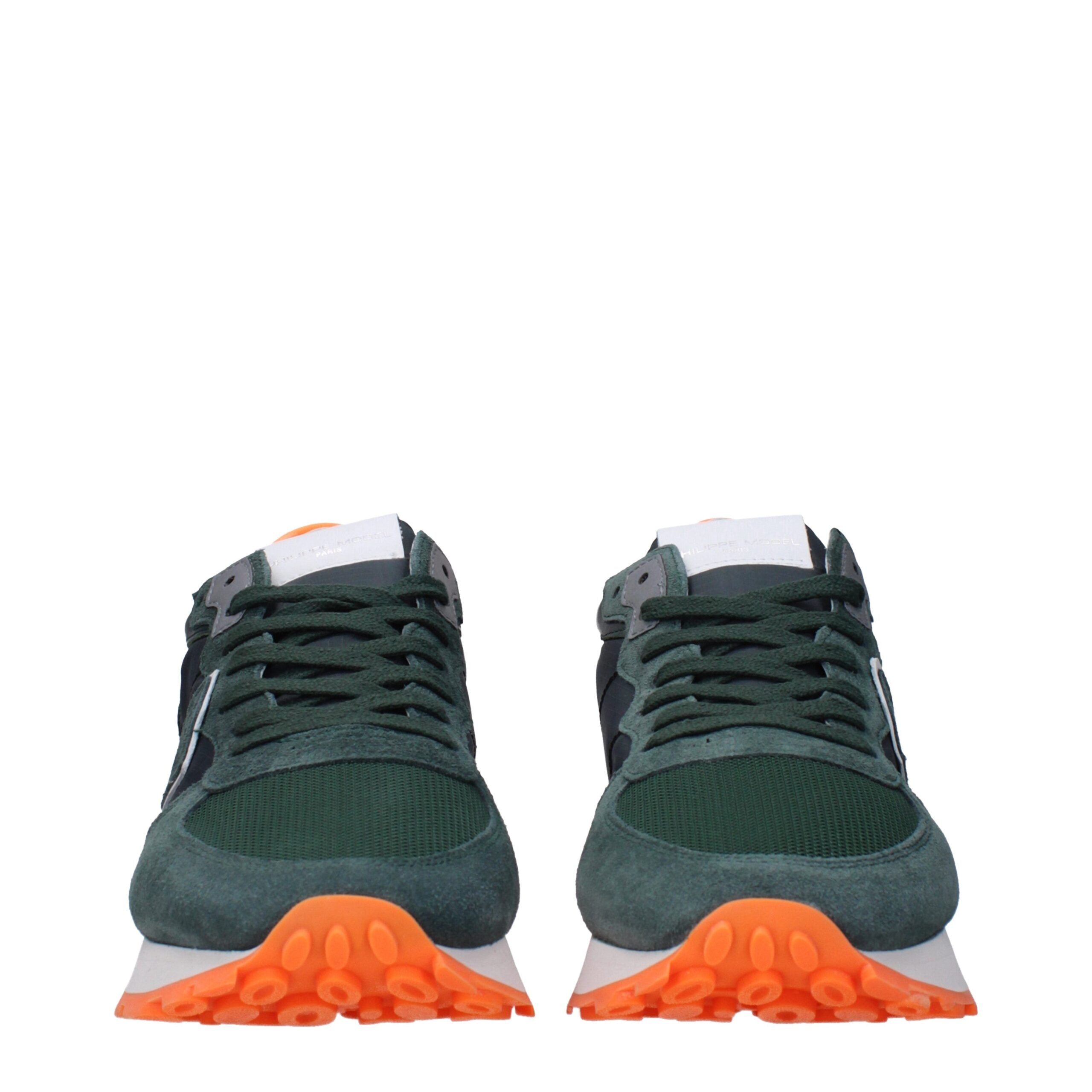 Philippe Model Green Fabric Sneakers