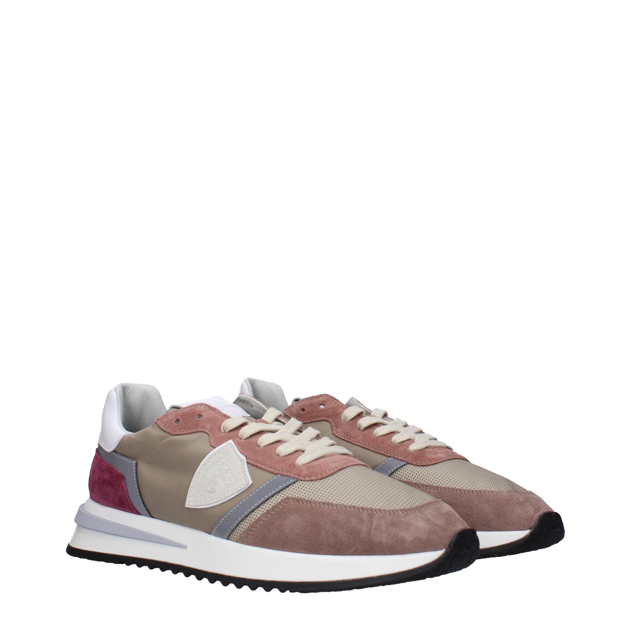 Philippe Model Beige Fabric Sneakers