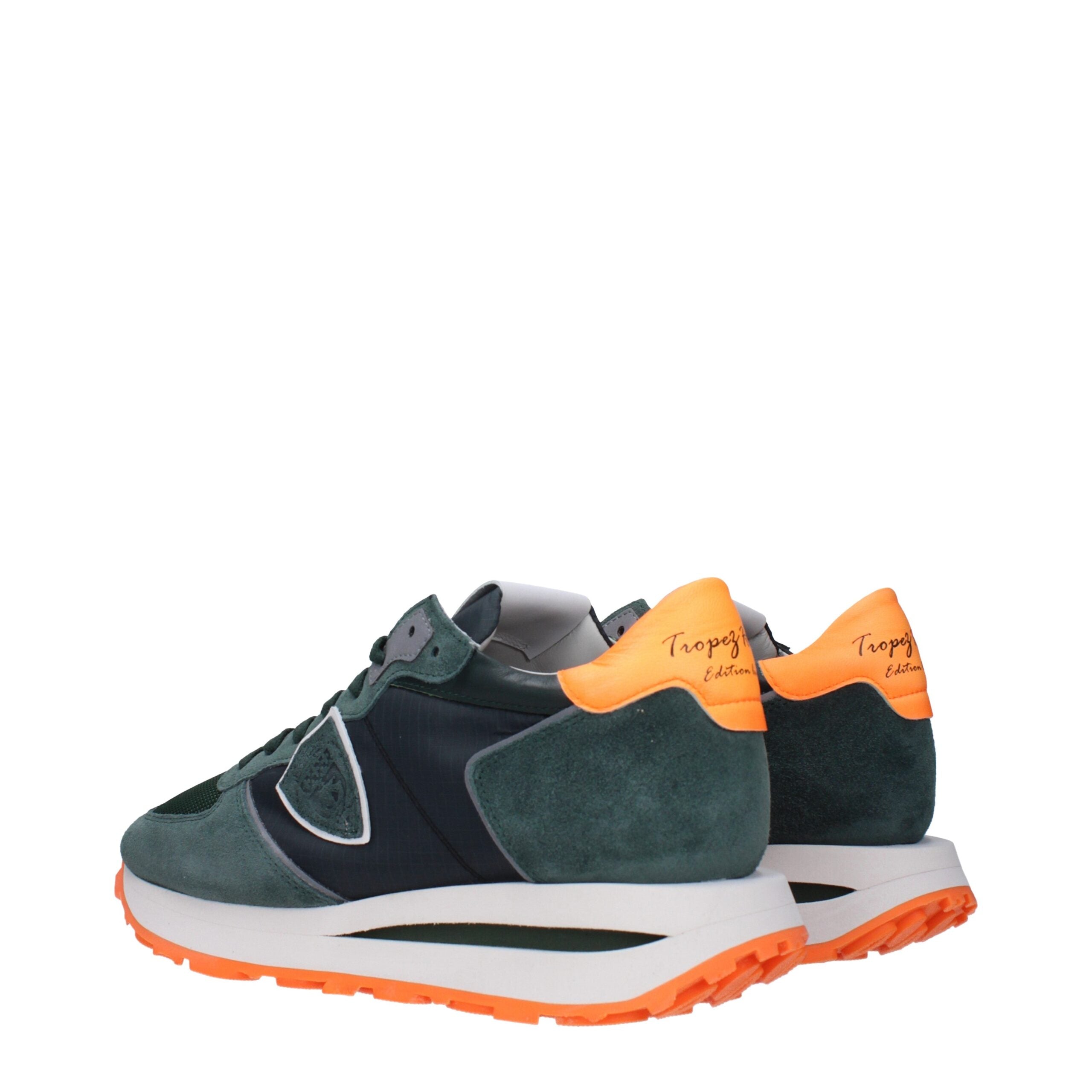 Philippe Model Green Fabric Sneakers