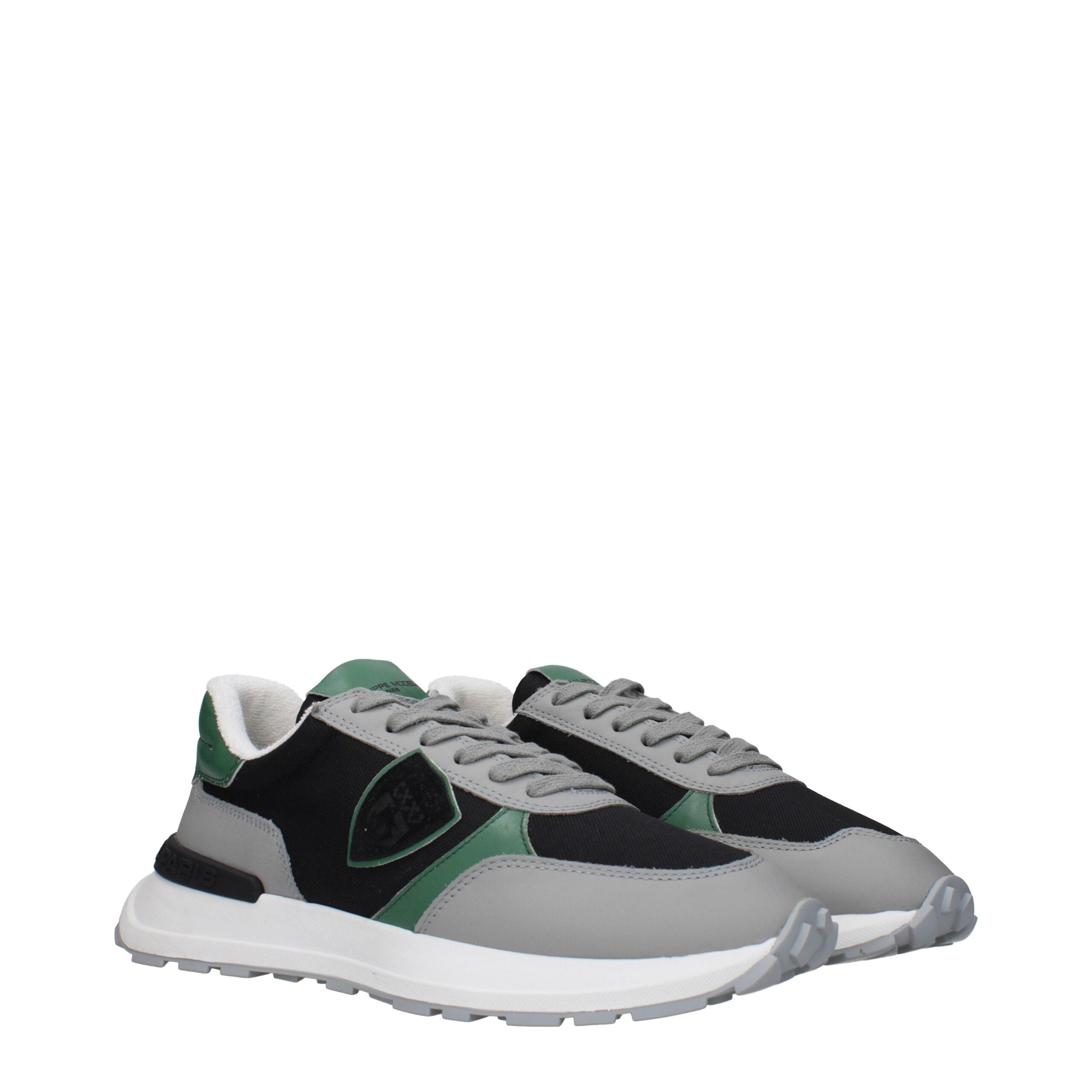 Philippe Model Black Fabric Sneakers