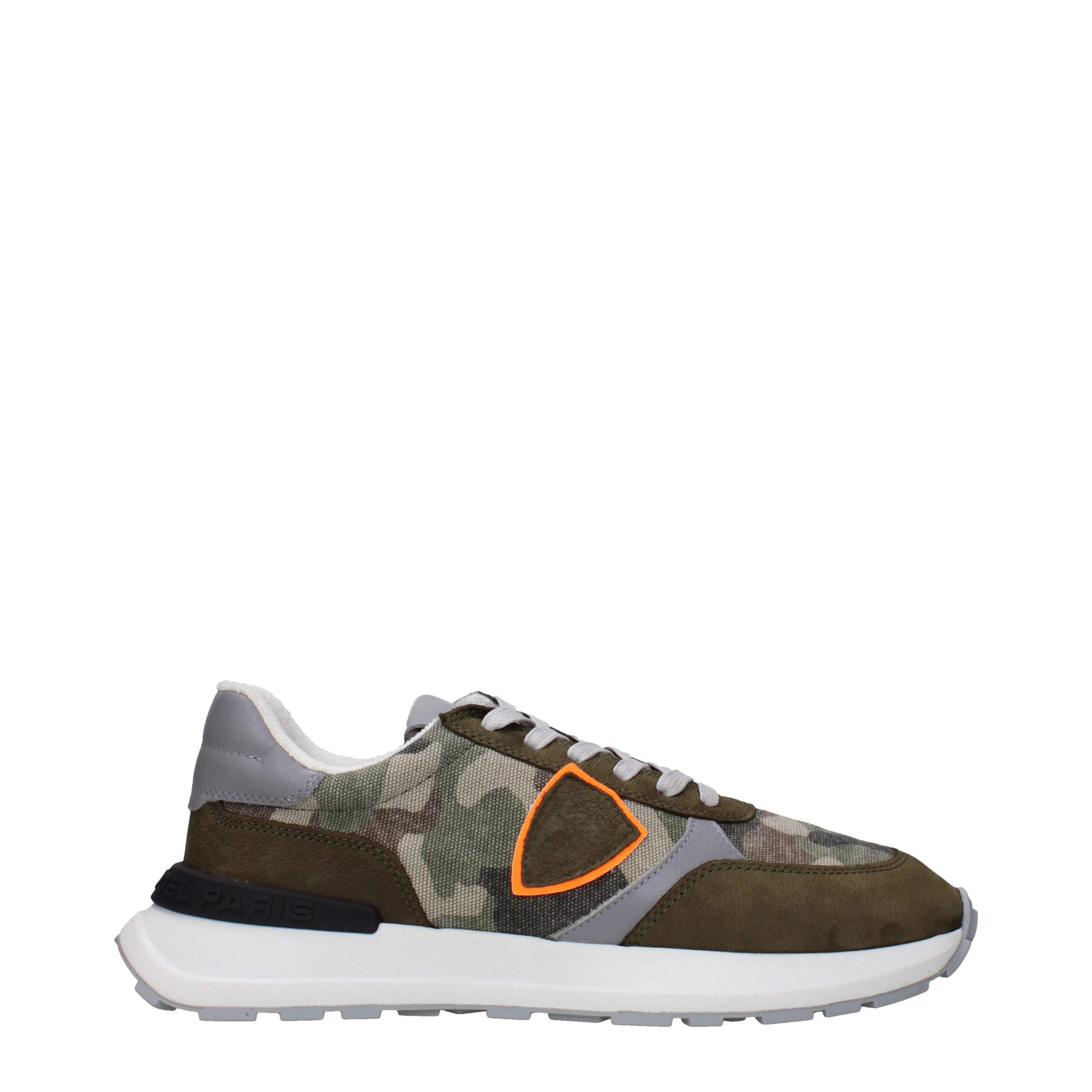 Philippe Model Green Fabric Sneakers