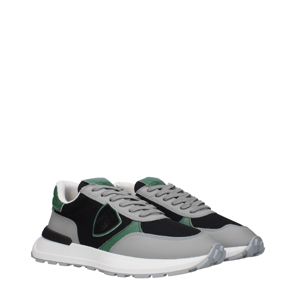 Philippe Model Black Fabric Sneakers