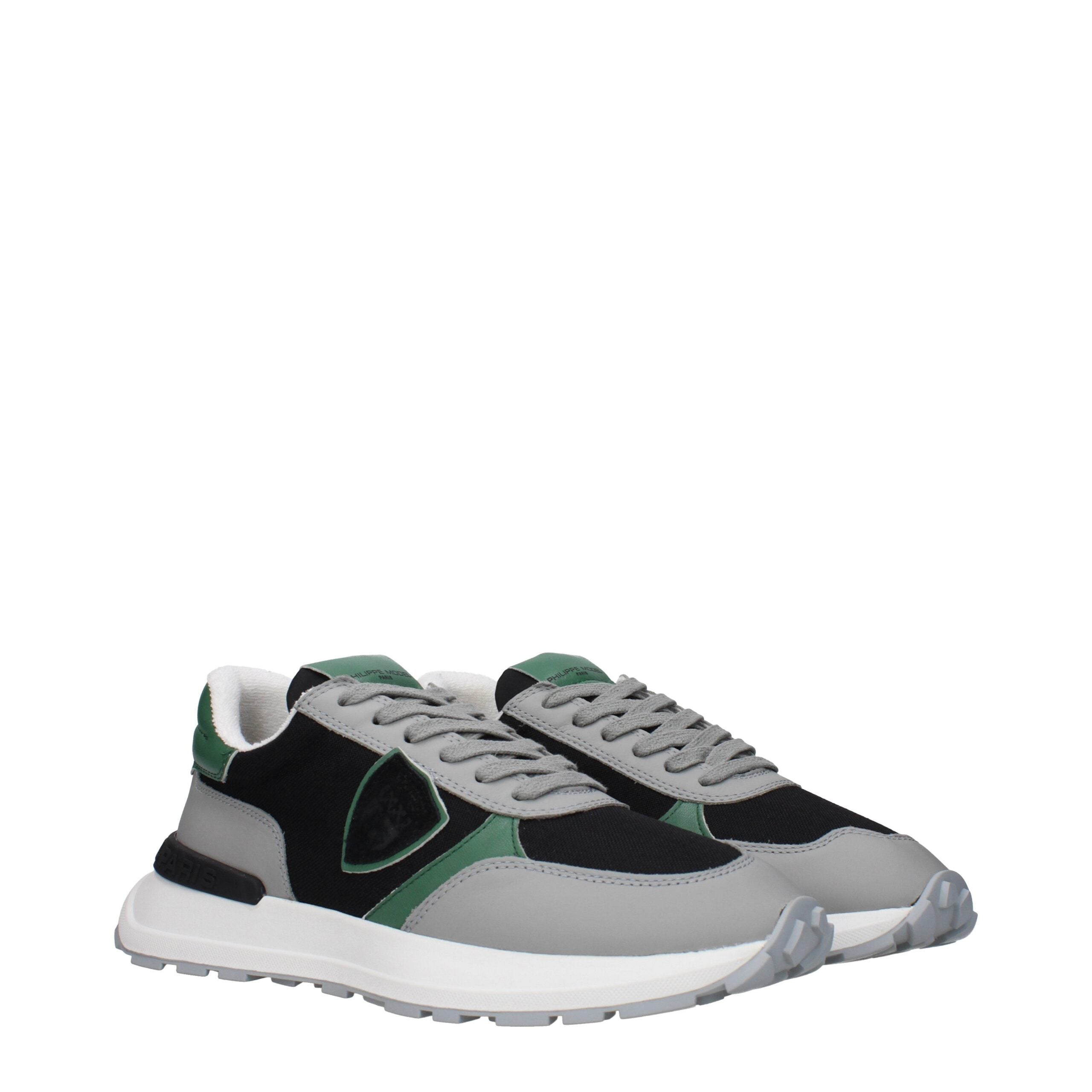 Philippe Model Black Fabric Sneakers