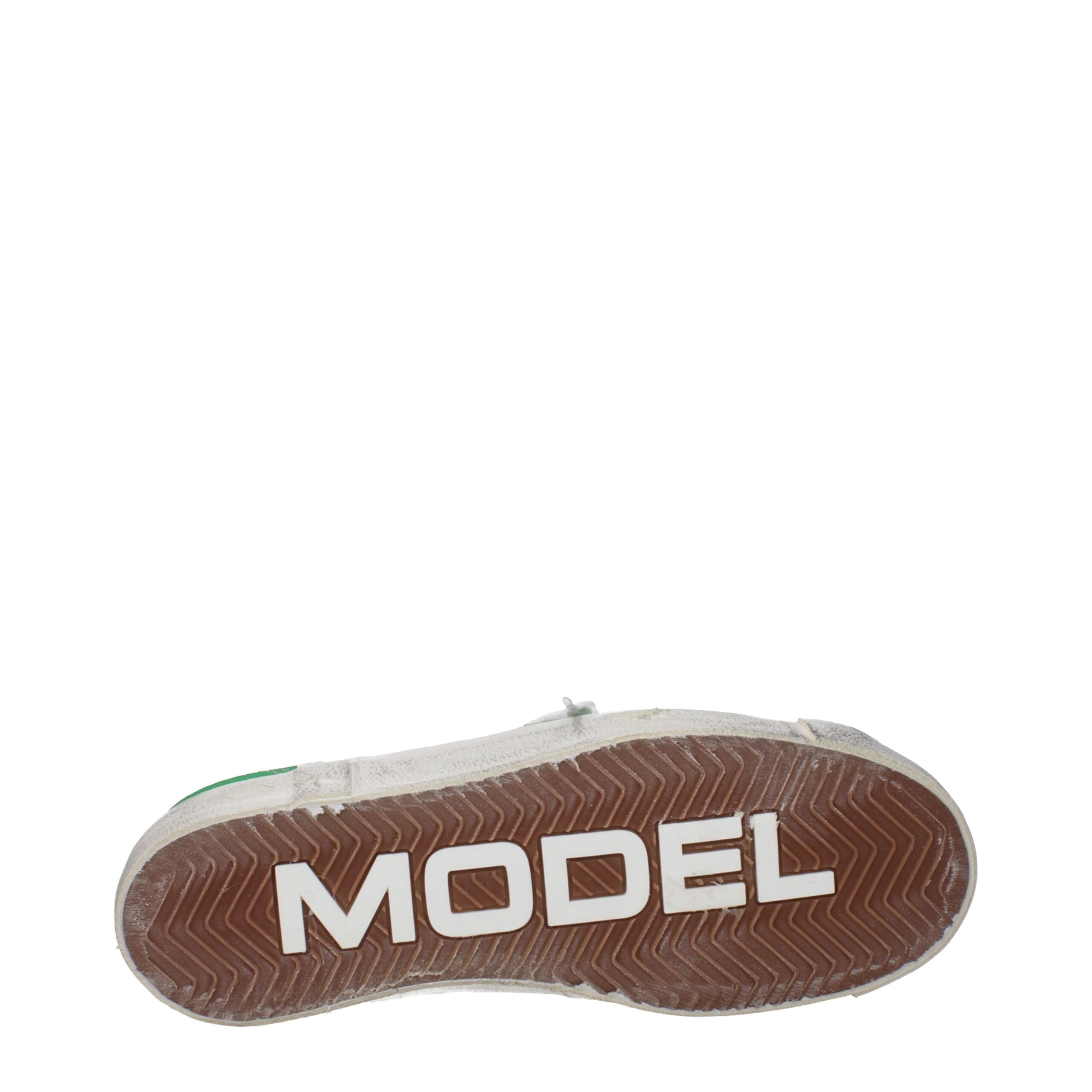 Philippe Model Green Leather Sneakers