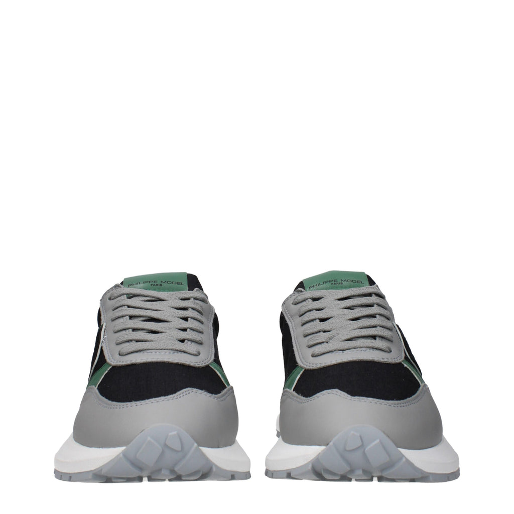 Philippe Model Black Fabric Sneakers