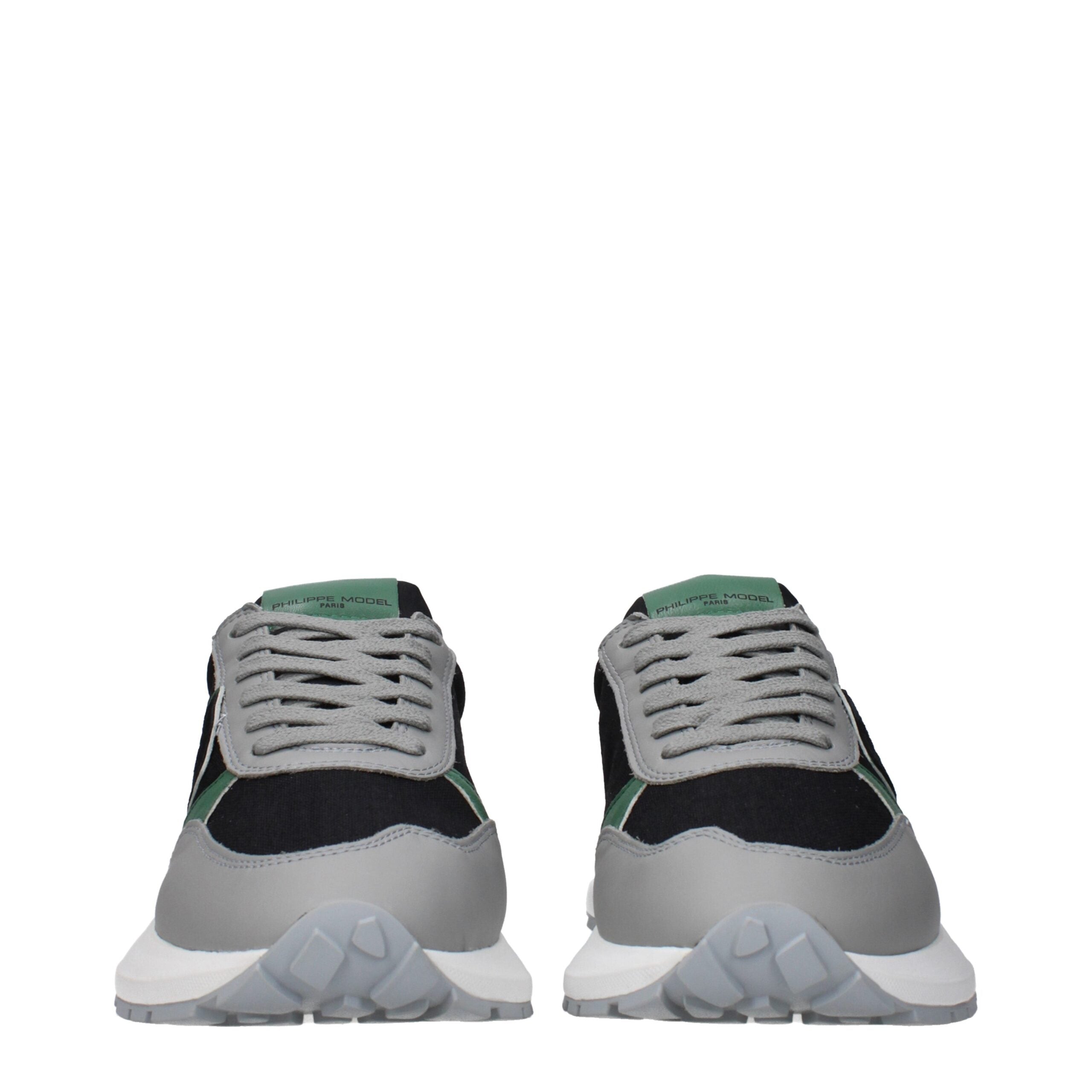 Philippe Model Black Fabric Sneakers
