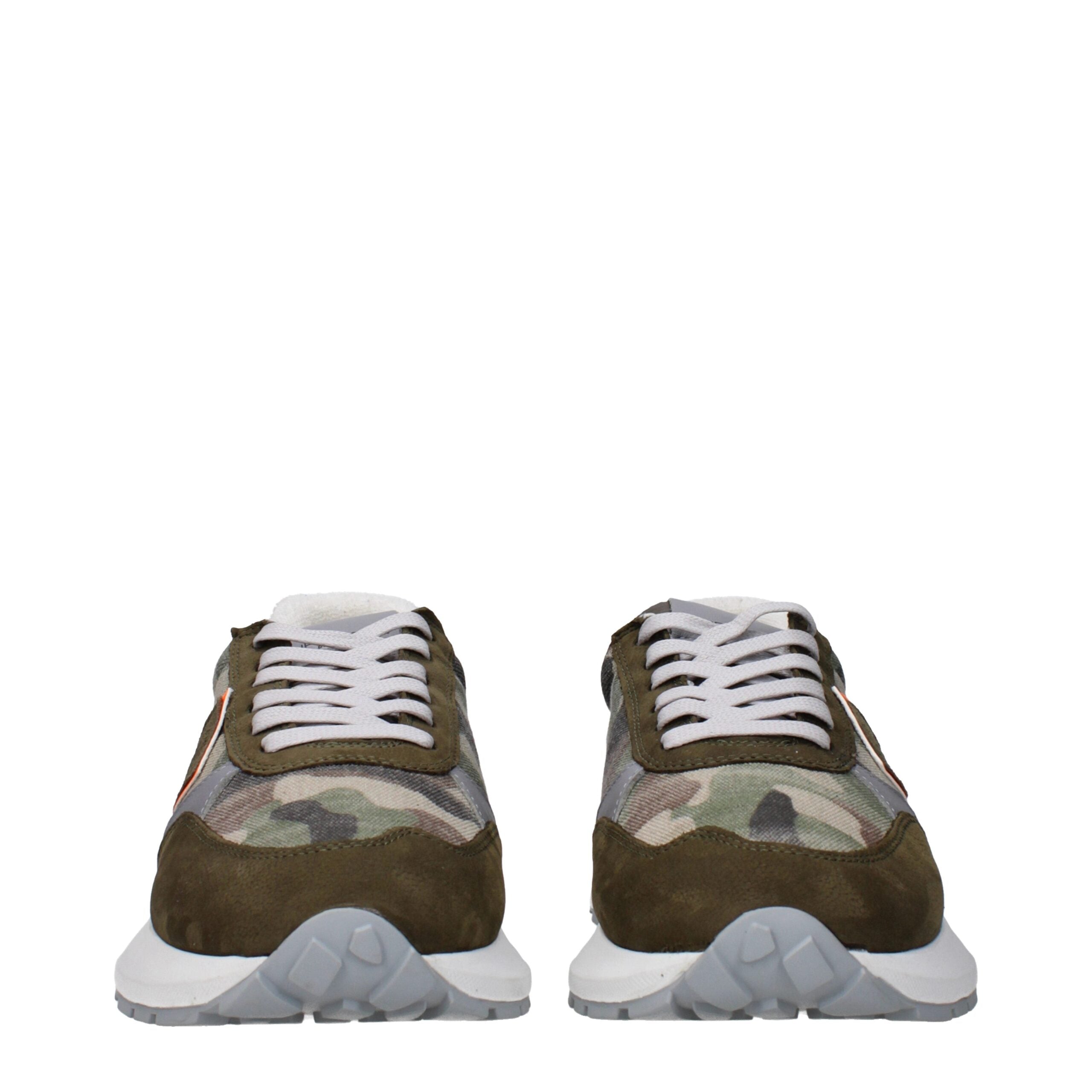 Philippe Model Green Fabric Sneakers