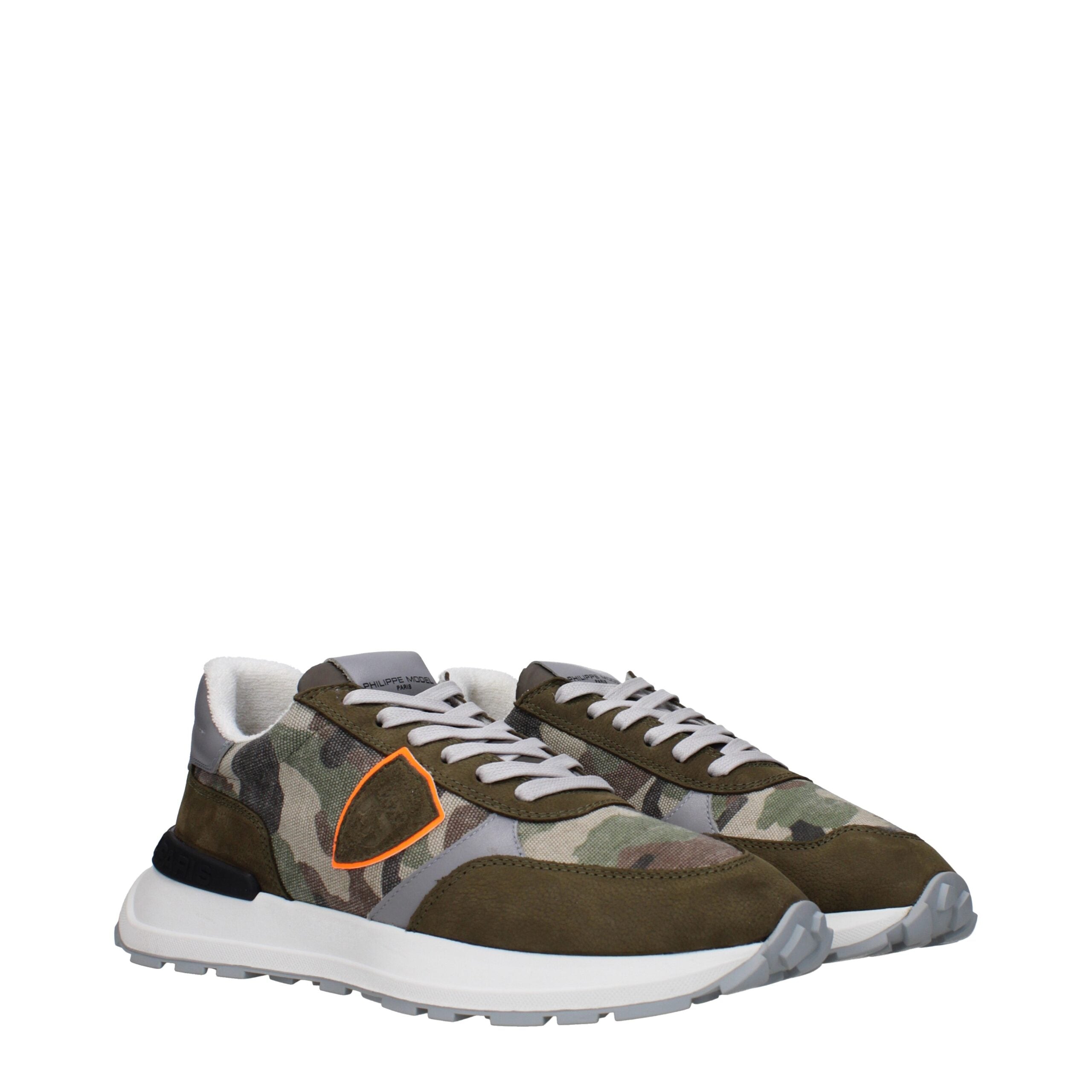 Philippe Model Green Fabric Sneakers