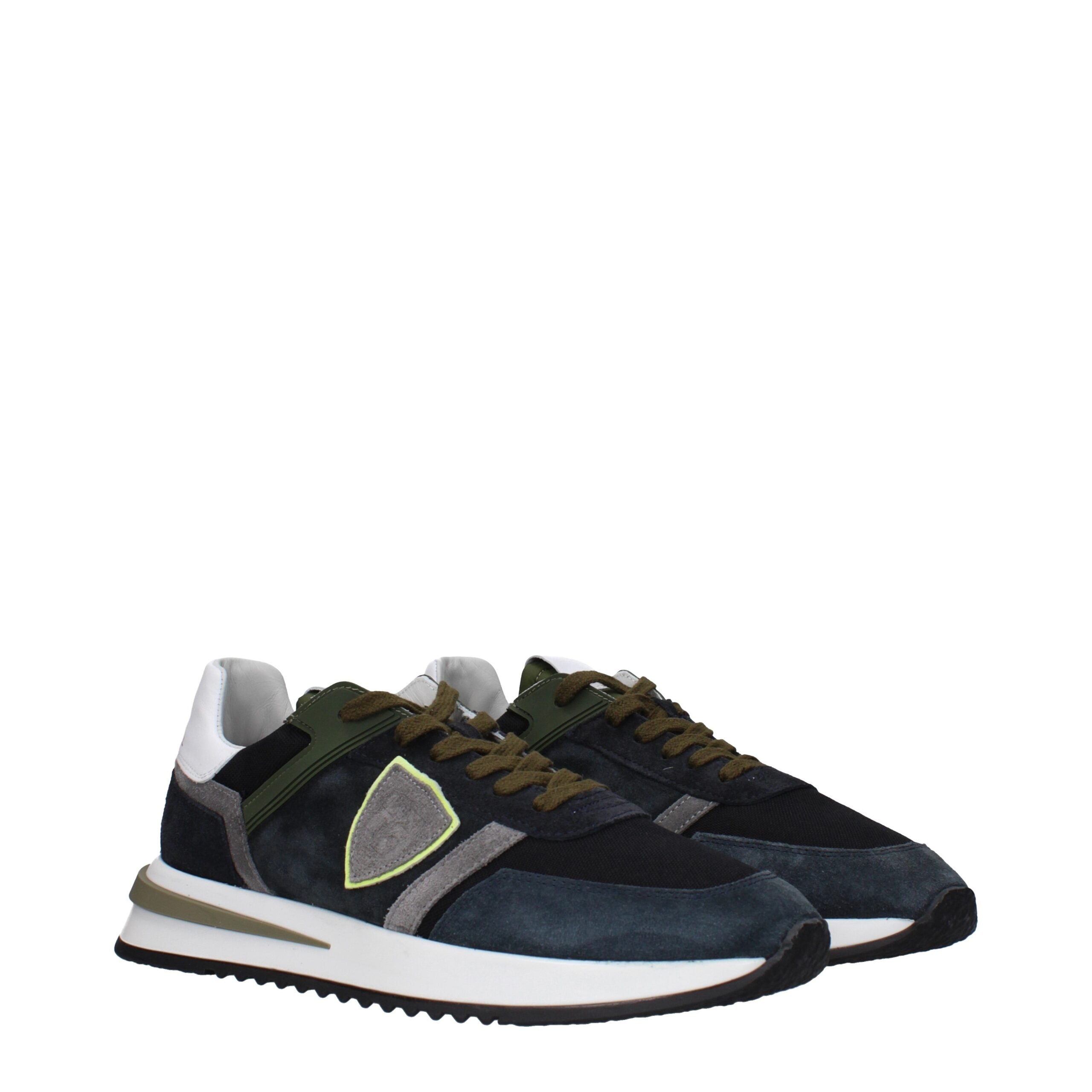 Philippe Model Blue Leather Sneakers