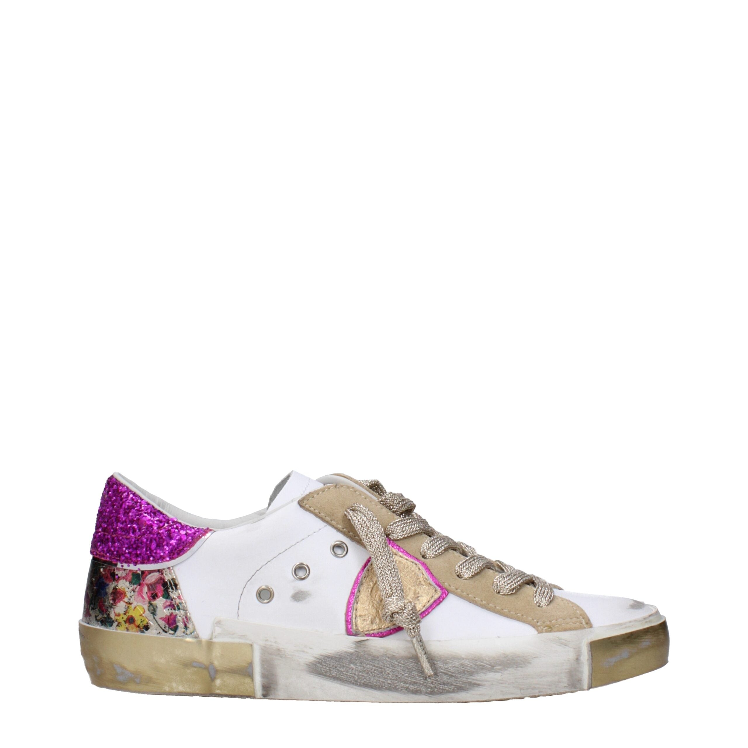 Philippe Model White Leather Sneakers