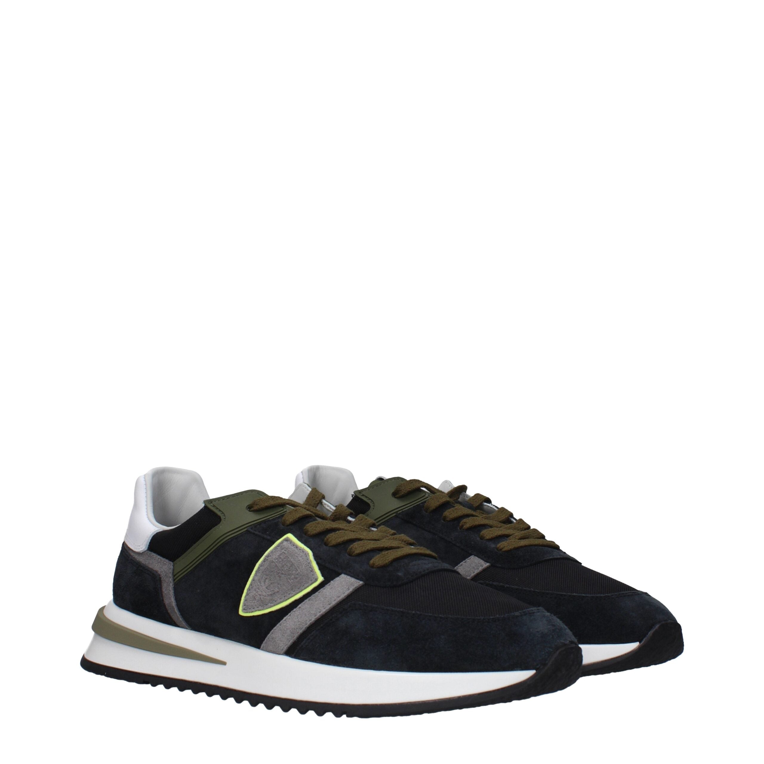 Philippe Model Blue Leather Sneakers