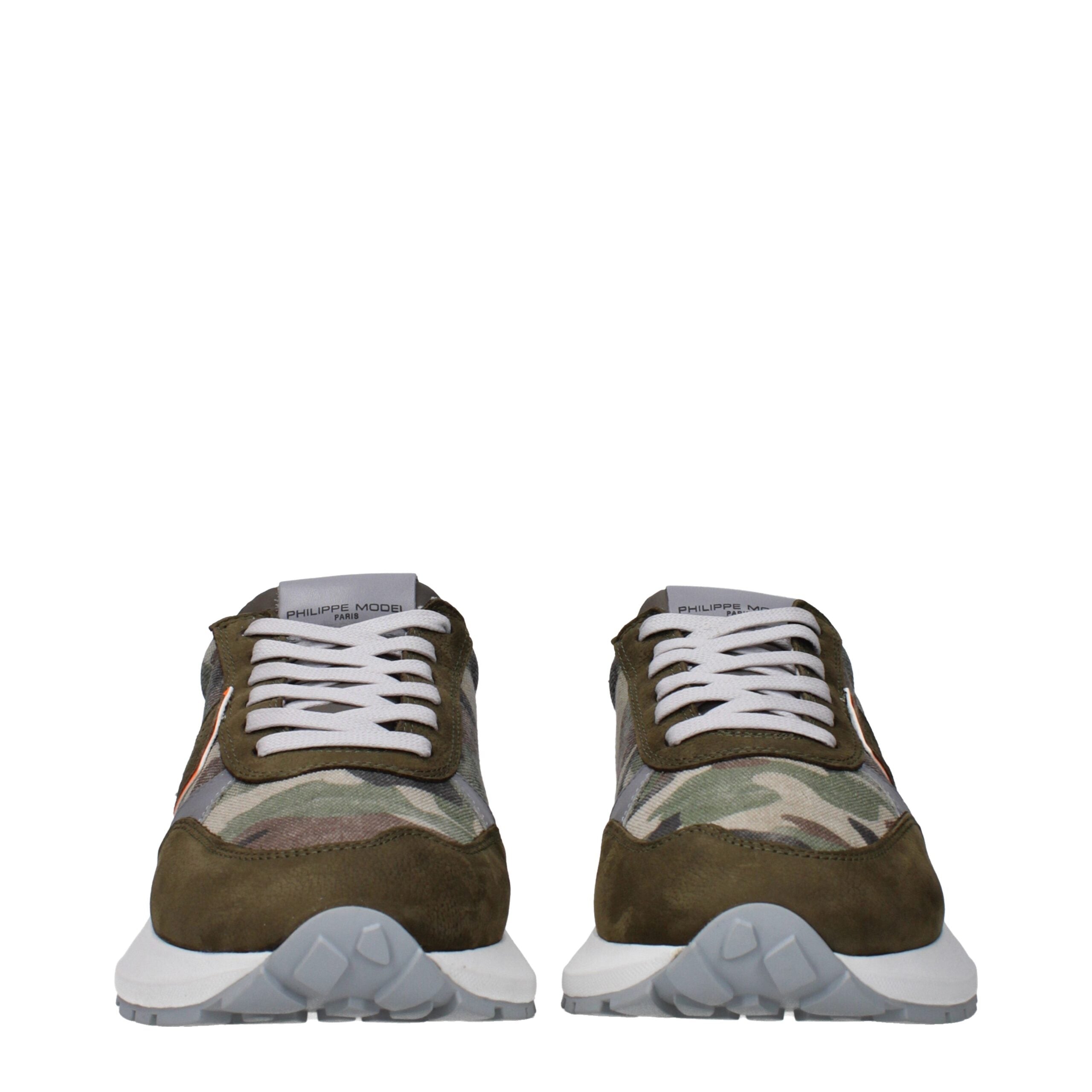 Philippe Model Green Fabric Sneakers