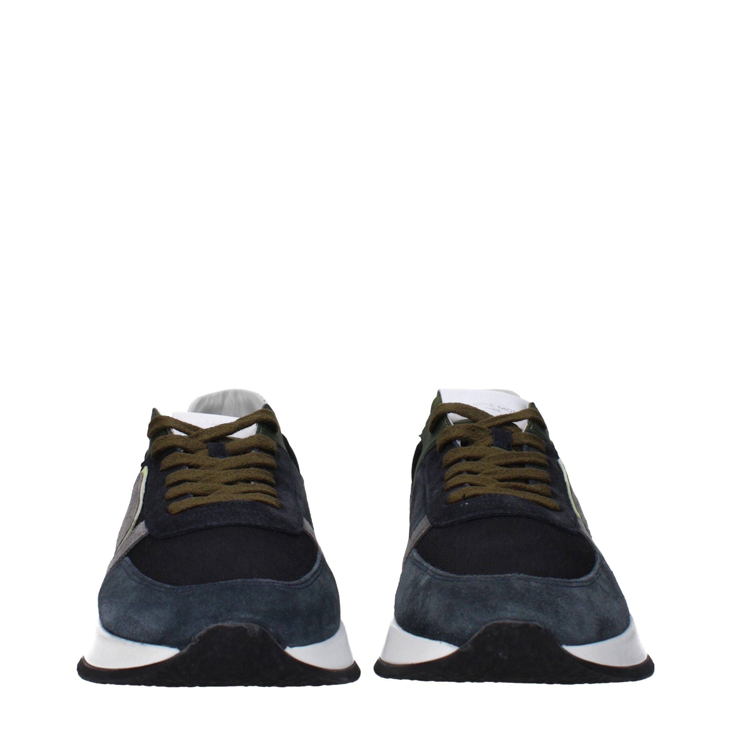 Philippe Model Blue Leather Sneakers