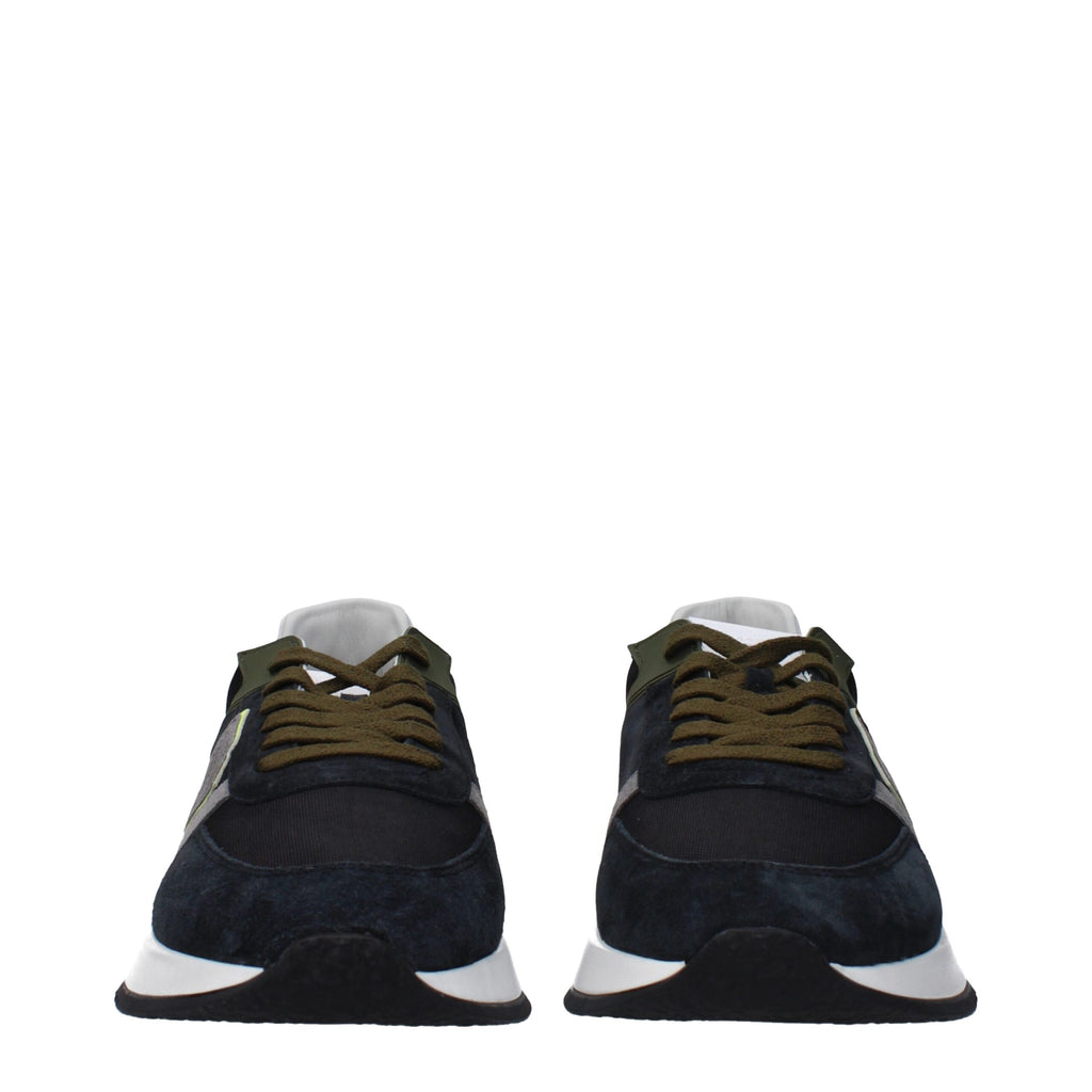 Philippe Model Blue Leather Sneakers